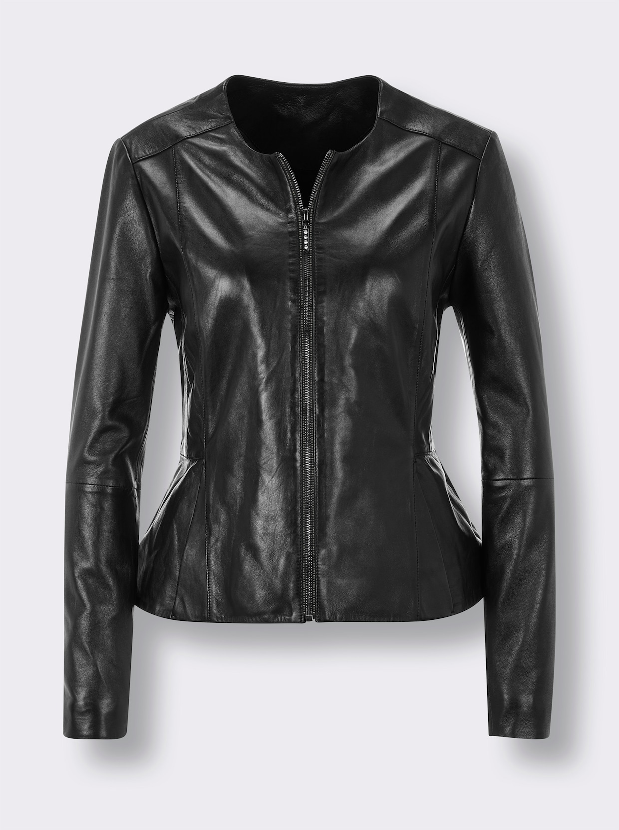 Mainpol Lederblazer mit handschuhweichem Griff - schwarz