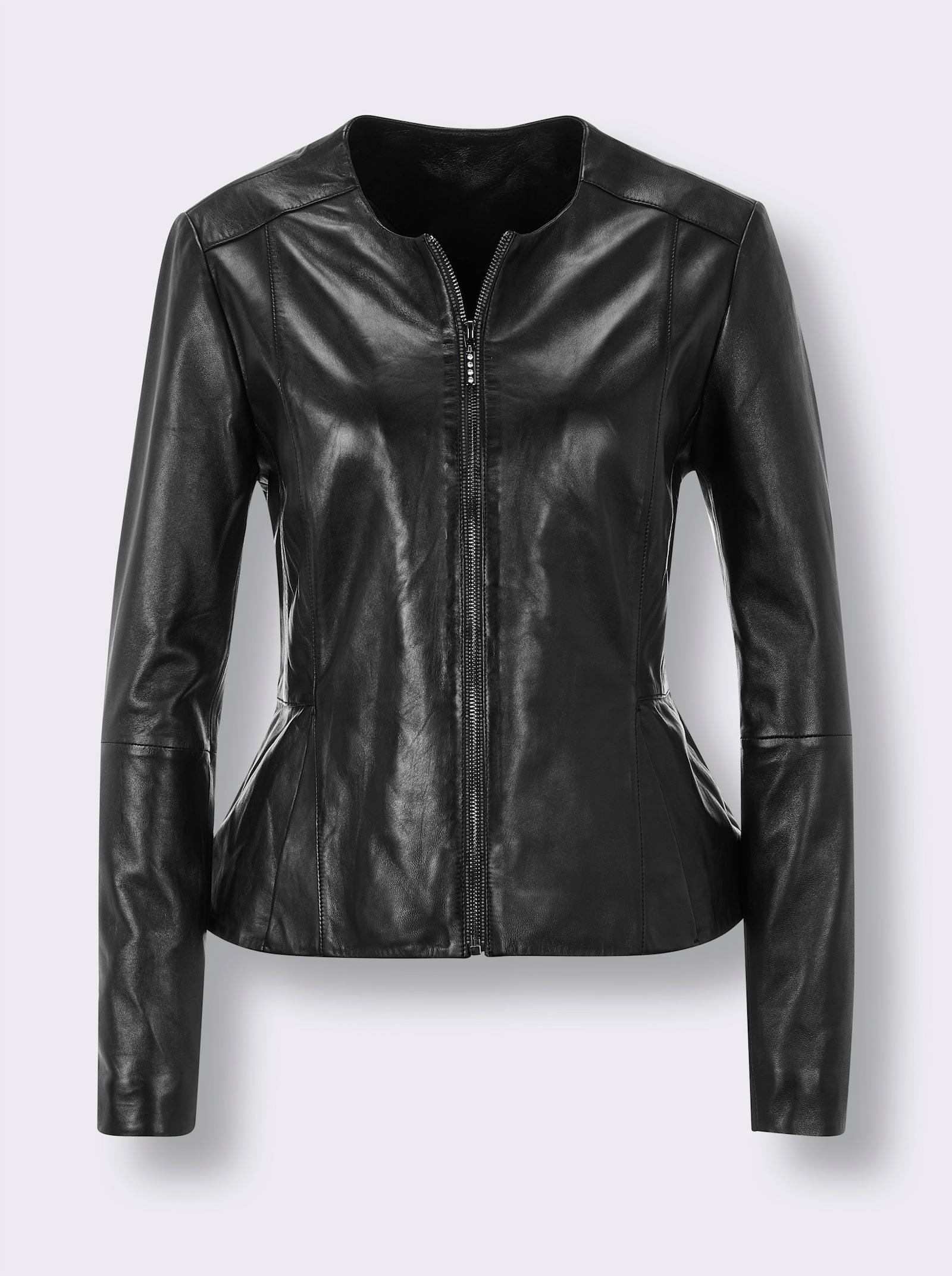 Mainpol Lederblazer mit handschuhweichem Griff - schwarz