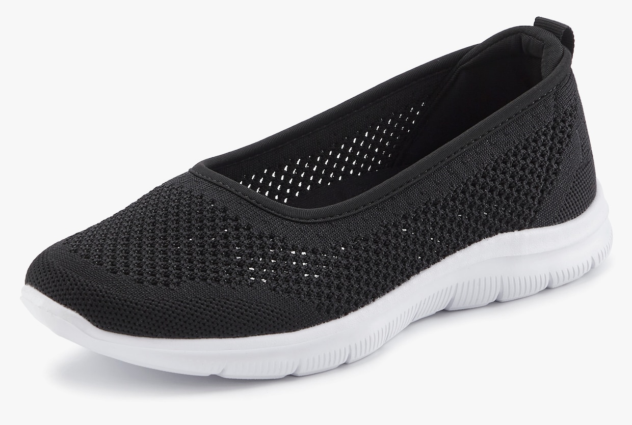 LASCANA Sneaker Ballerinas - schwarz