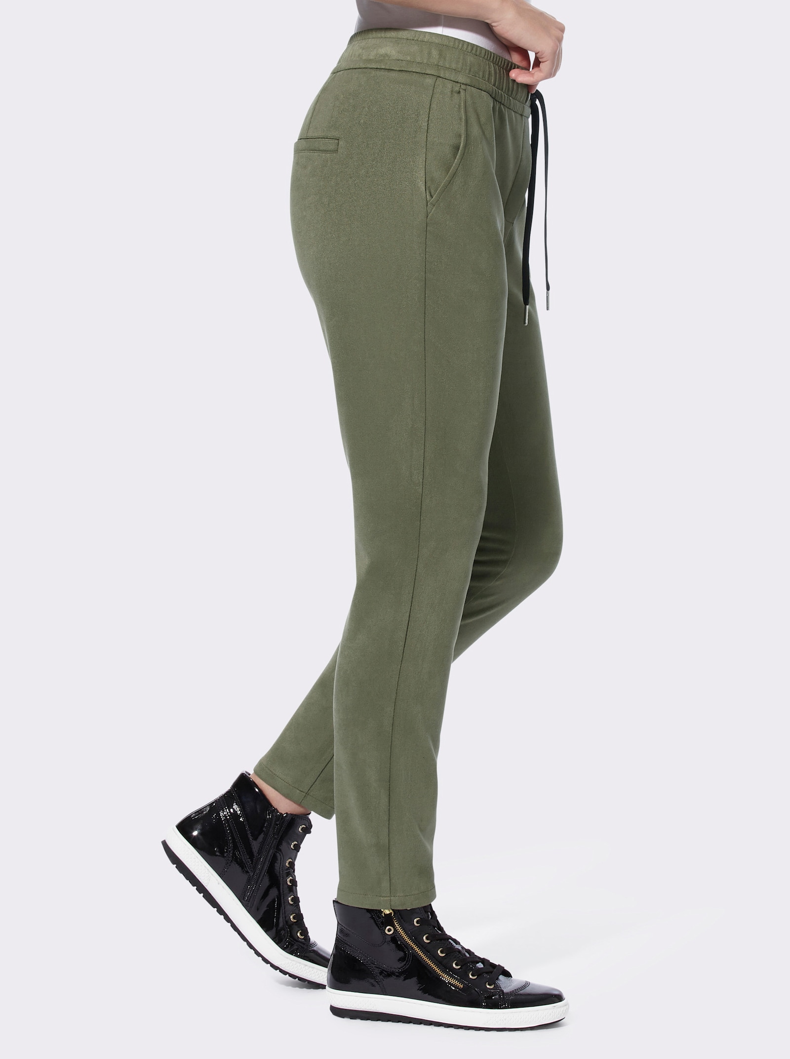 heine Jogpants in zeemleerlook - kaki