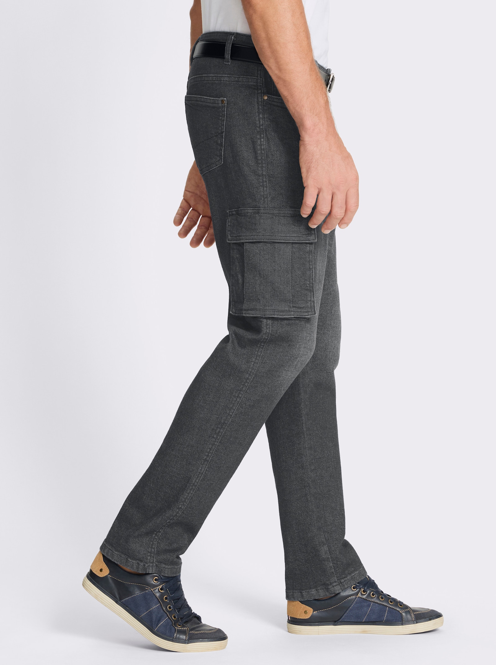 Jeans mit Stretch - grey denim