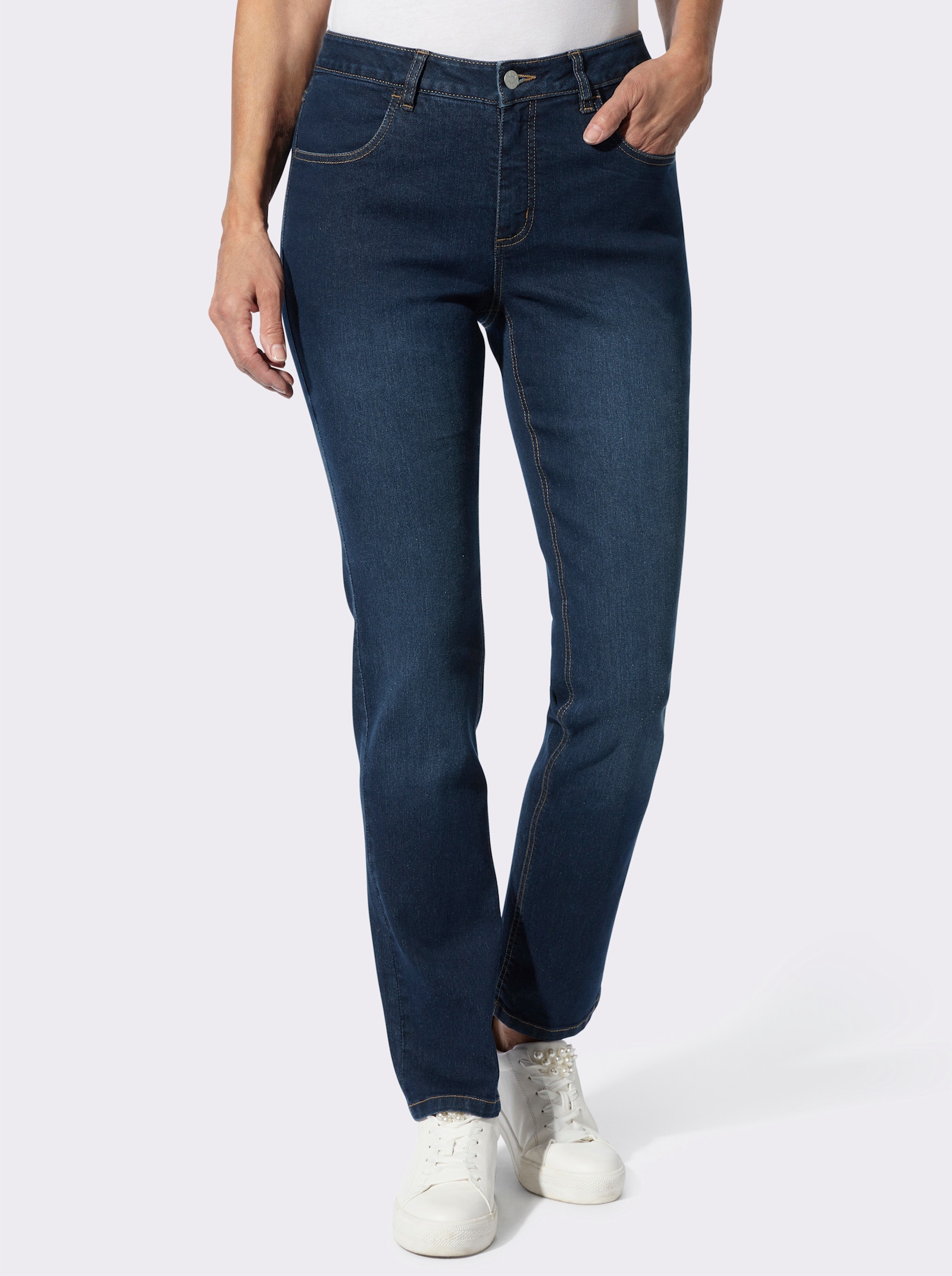 Jeans mit Pattentaschen hinten - dark blue