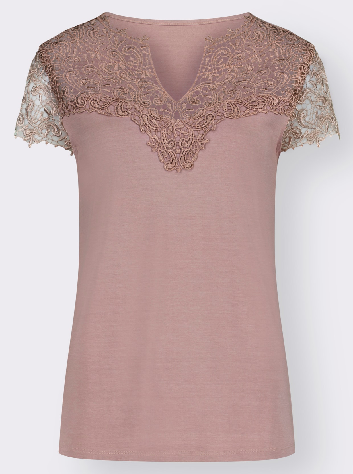 T-shirt en dentelle - rose