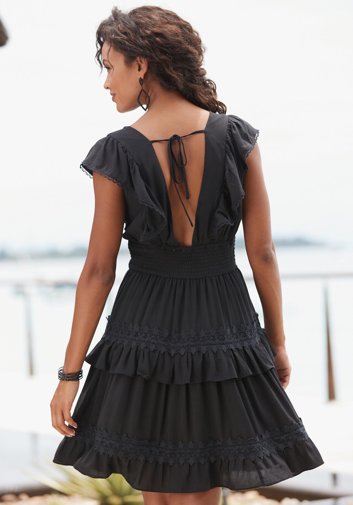 Vivance Robe en dentelle - noir