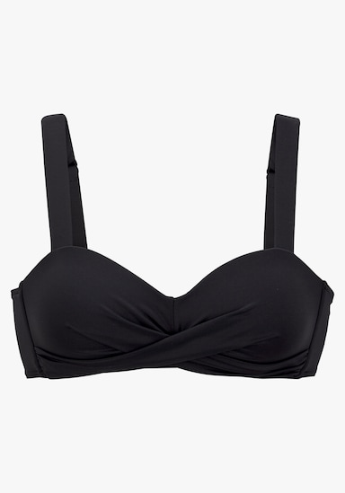 LASCANA Bandeau-Bikini-Top - schwarz