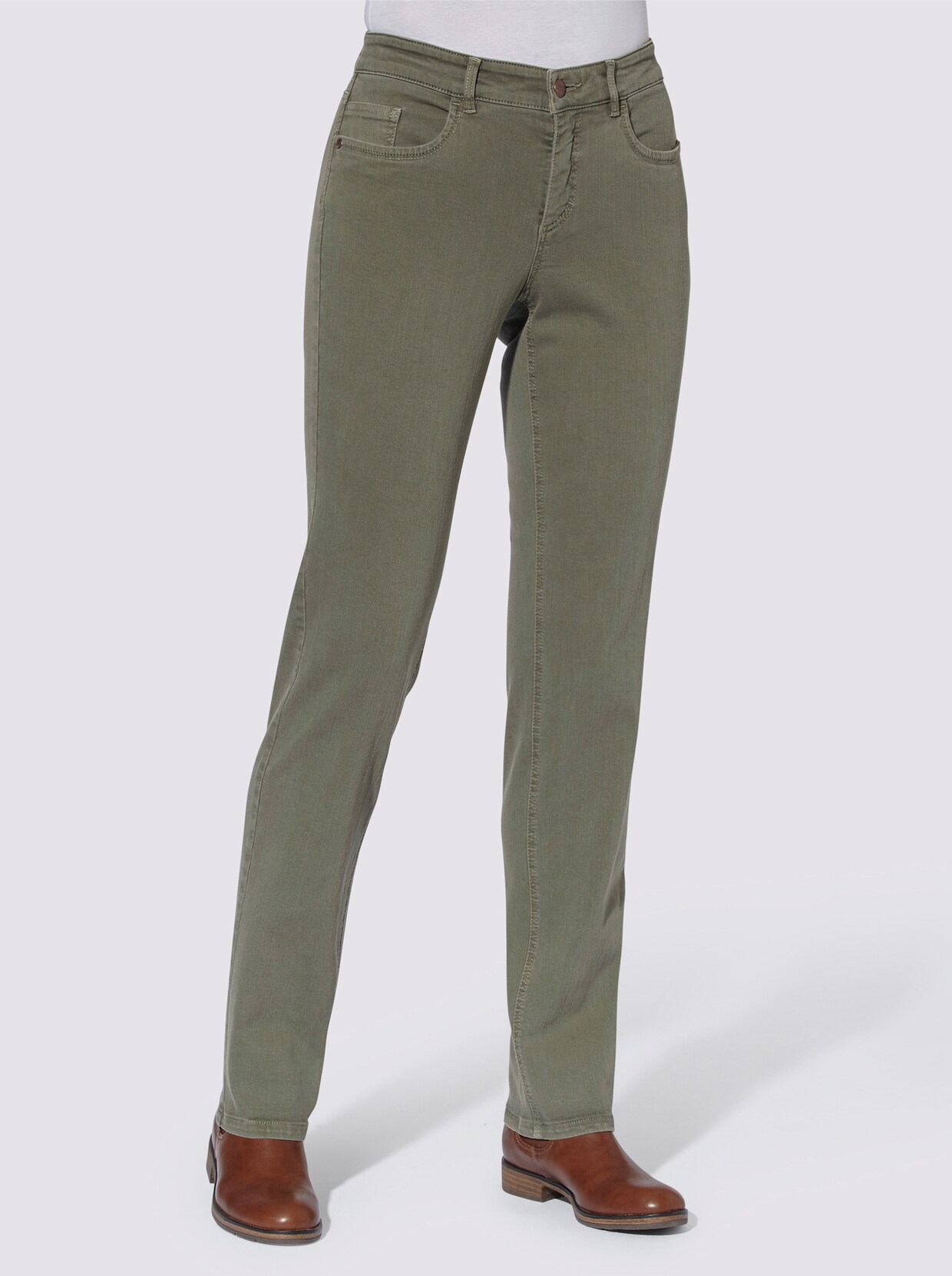 Ascari 5-Pocket-Jeans - oliv