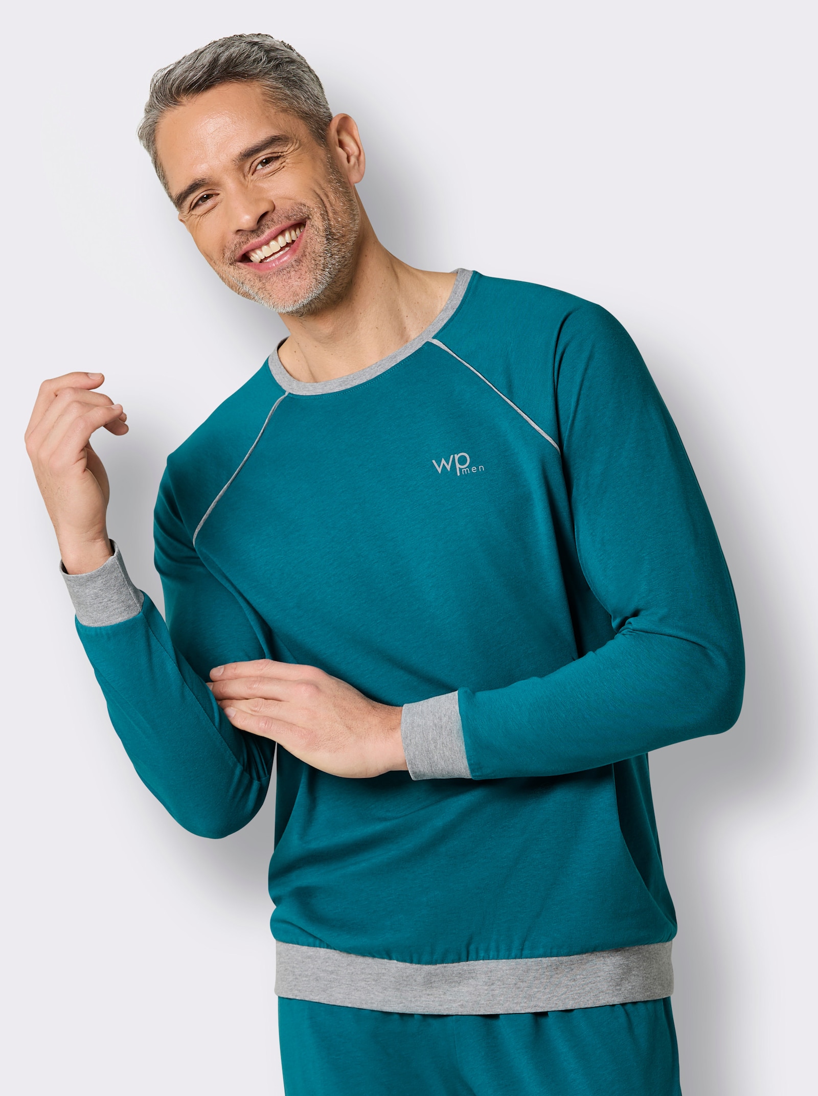 wäschepur men Schlafanzüge - marine + aquapetrol