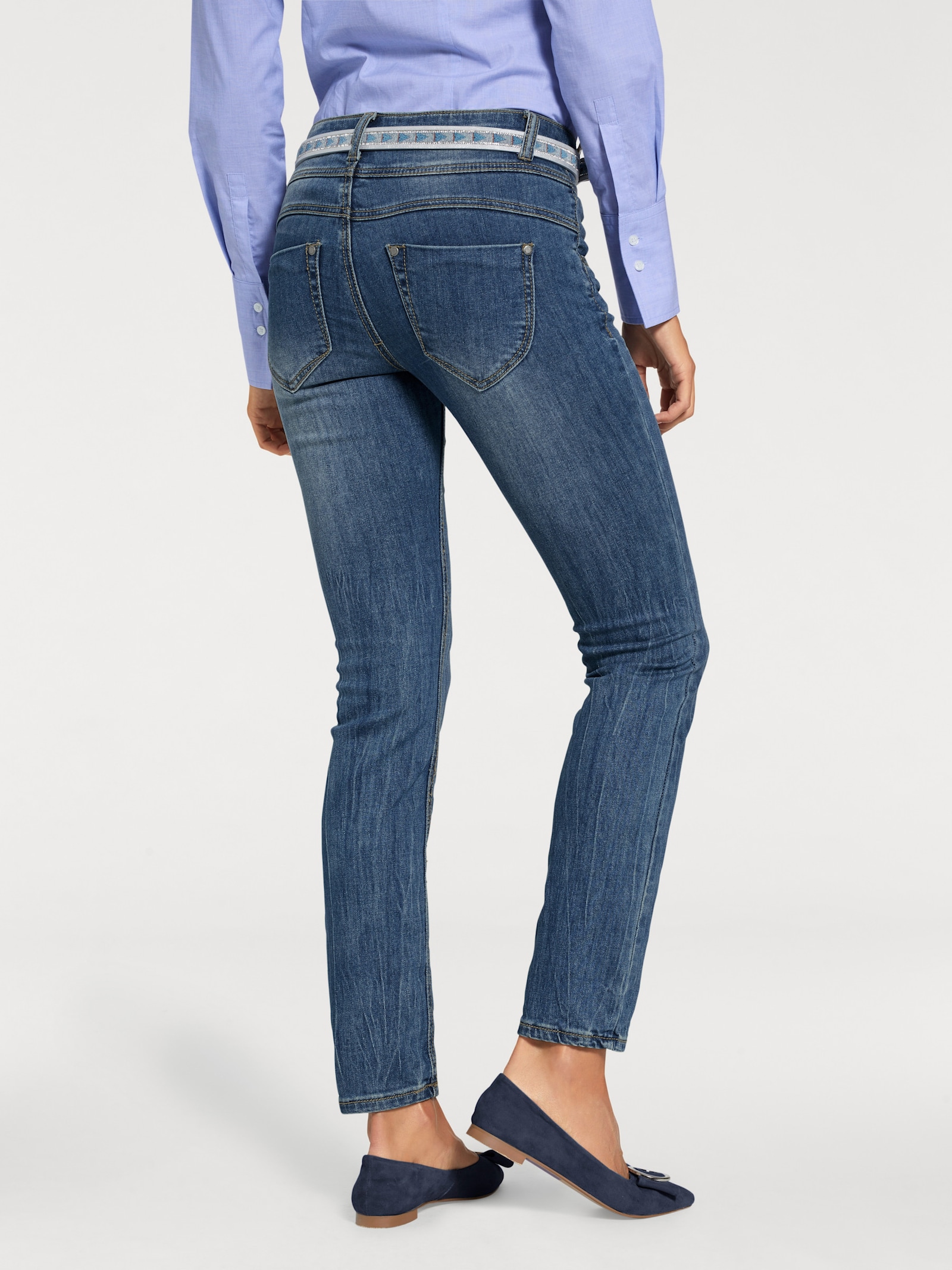heine Skinny jeans met verlaagde taille - bleached
