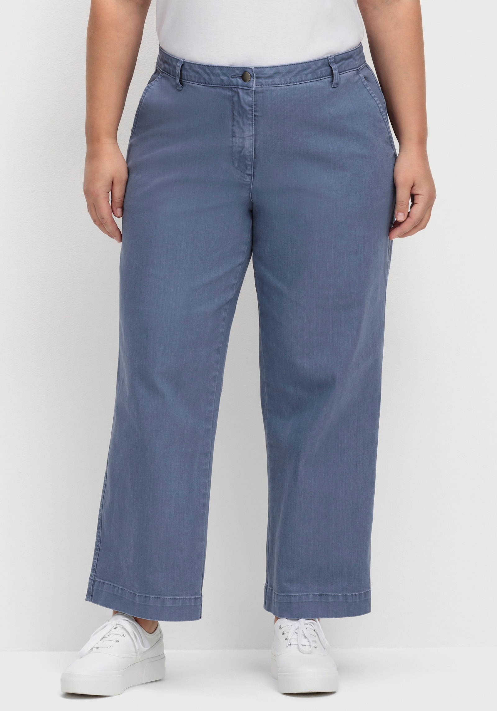  Culotte mit aufgesetzten Taschen hinten - rauchblau