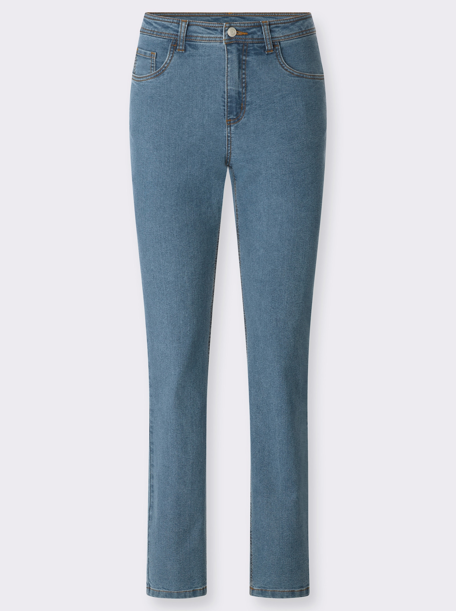 5-Pocket-Jeans in gerader Form - blue-bleached