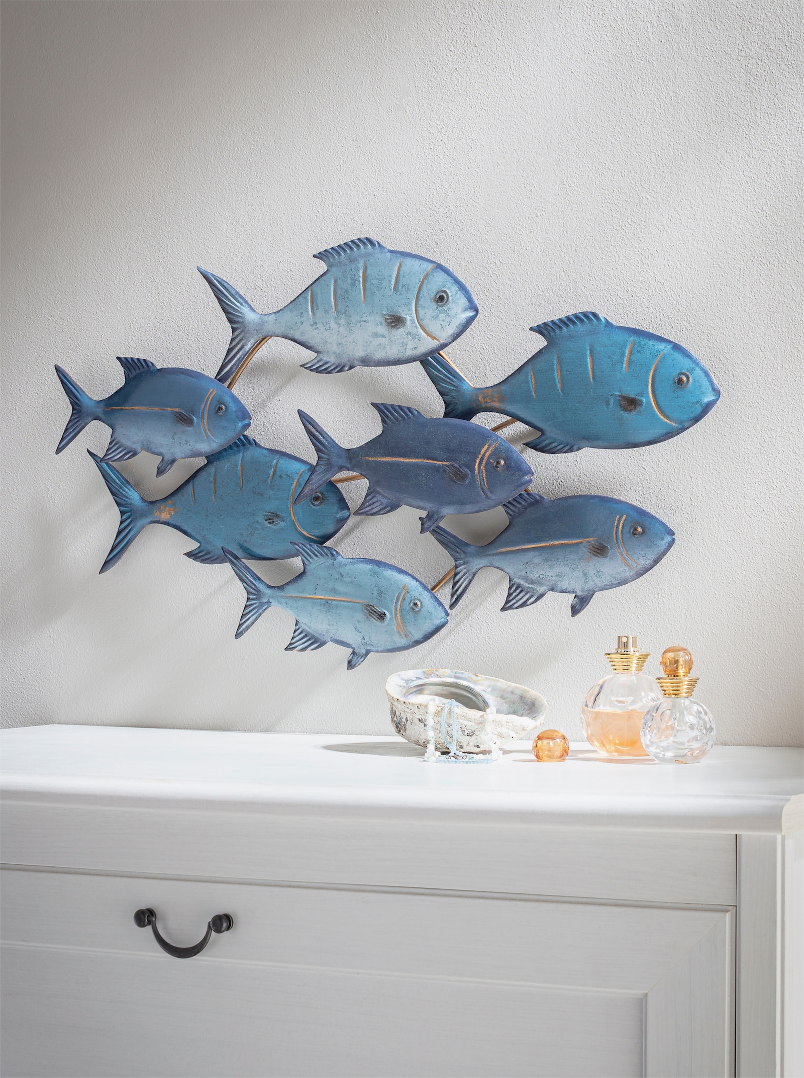 heine home Wanddeko - blau-goldfarben