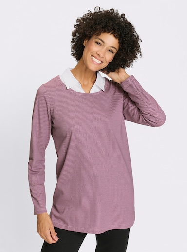 Longshirt - rosé-orchidee-bedruckt