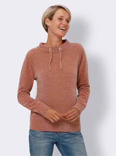 Langarm-Pullover - rosenholz