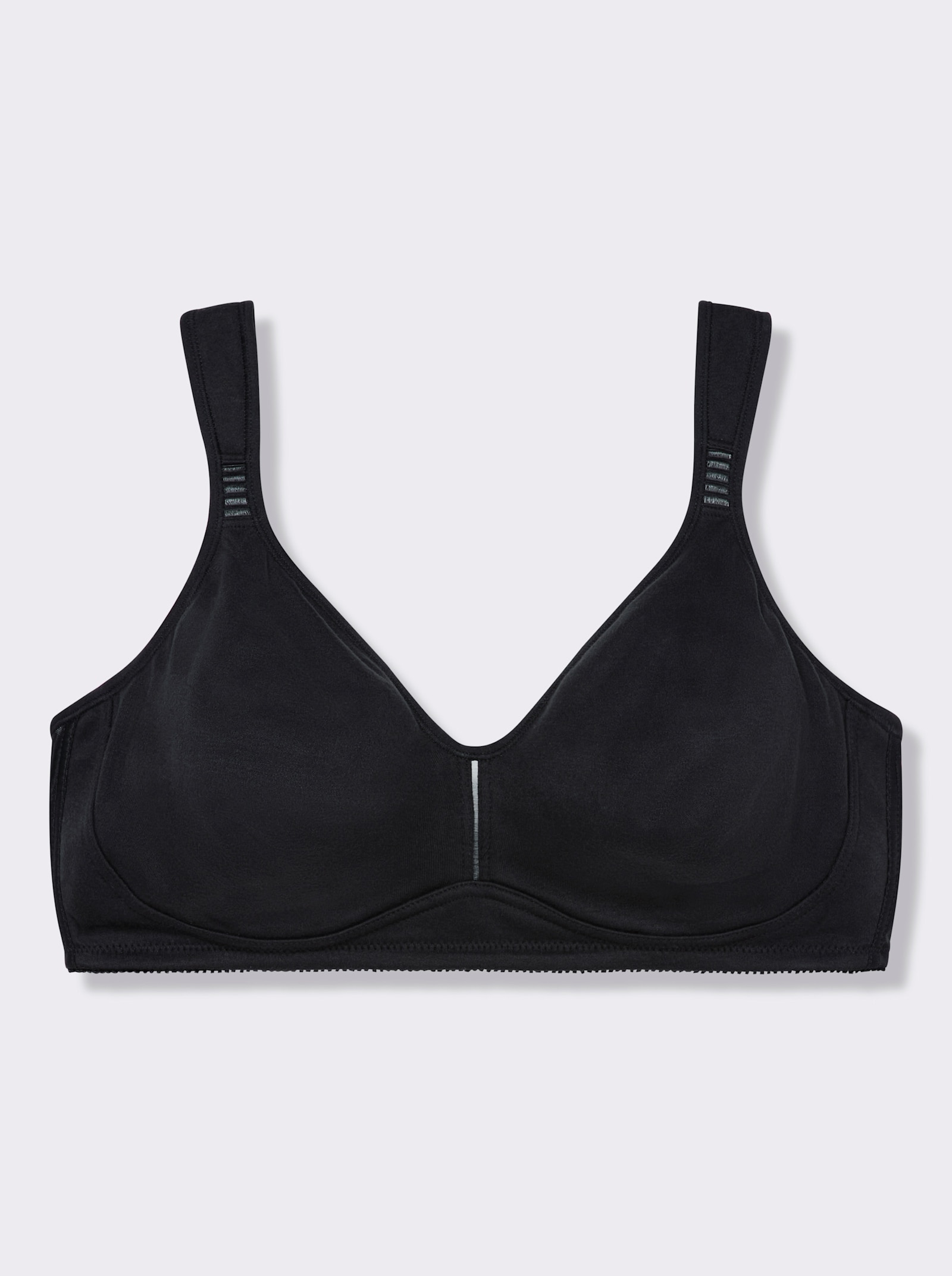 wäschepur Komfort-BH ohne Bügel mit transparenten Einsätzen - schwarz