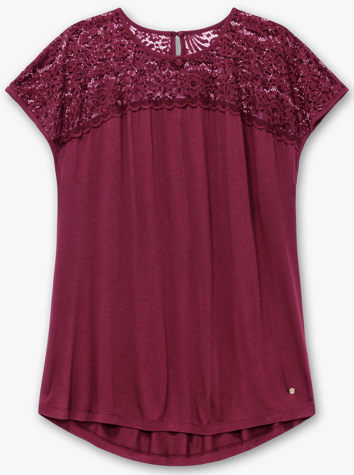 sheego Kanten shirt - bessenrood