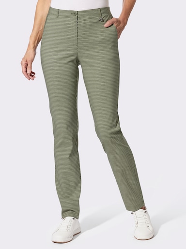 Bengalinhose - khaki-schilf-gemustert