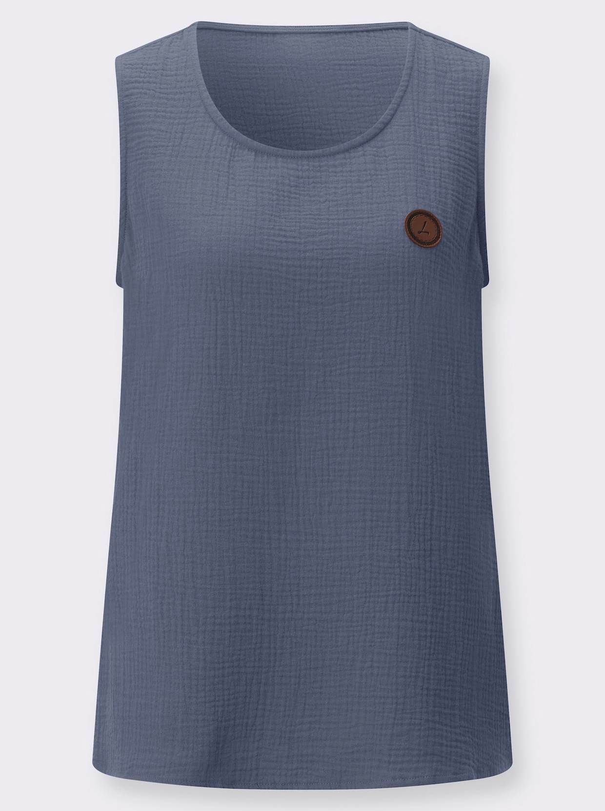 Blusentop - rauchblau