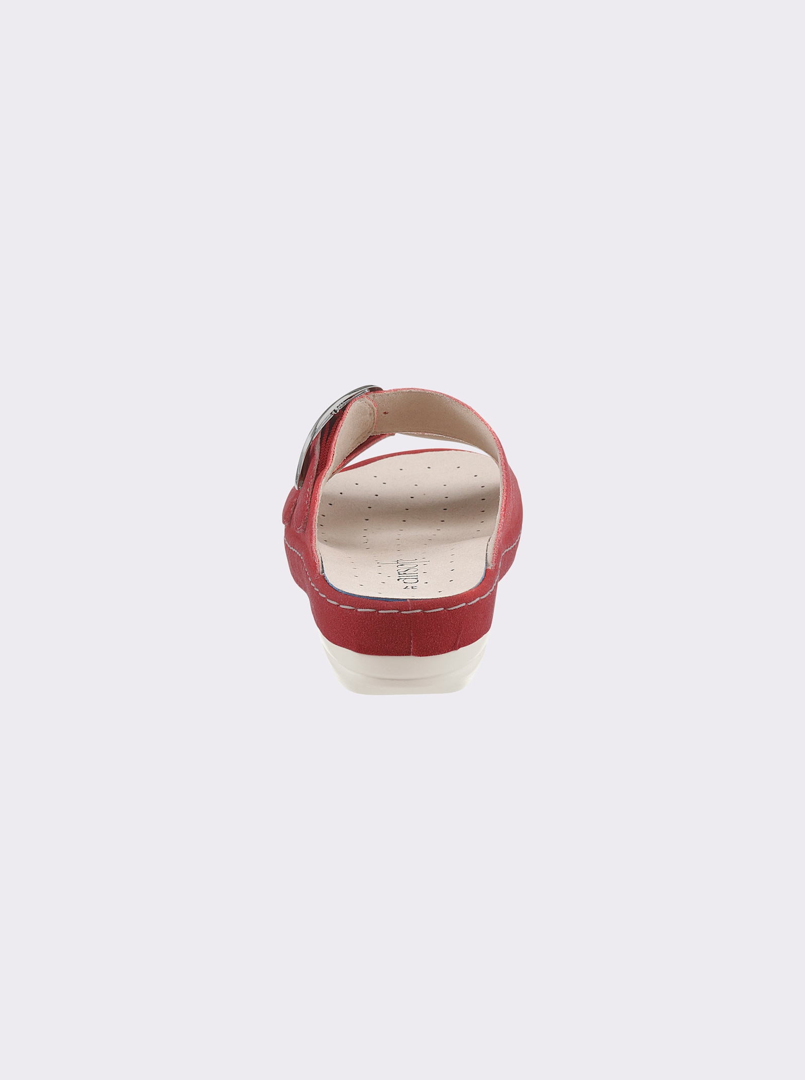 airsoft modern+ Pantolette aus Lederimitat - rot
