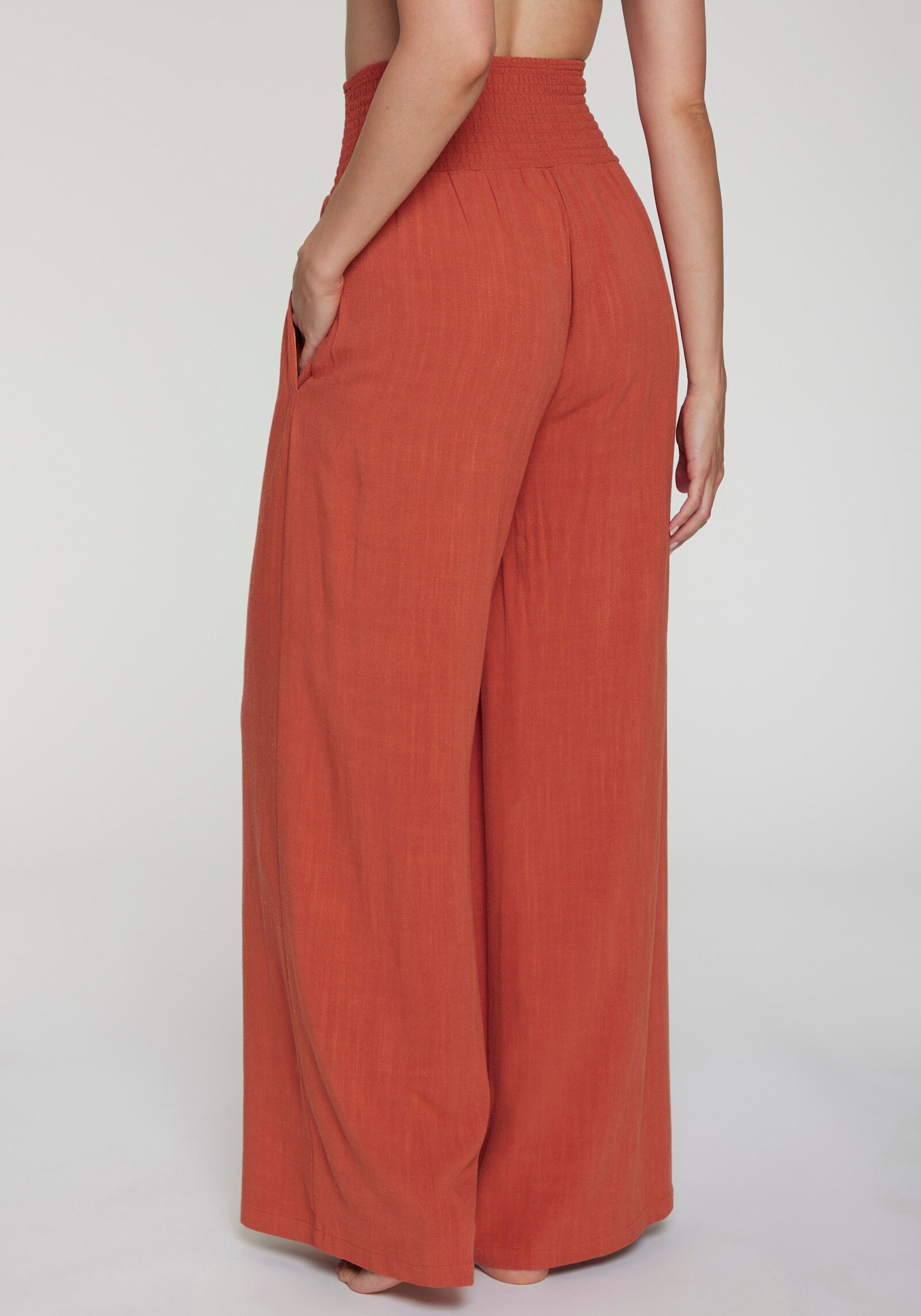 French Connection Pantalon en lin - couleur rouille