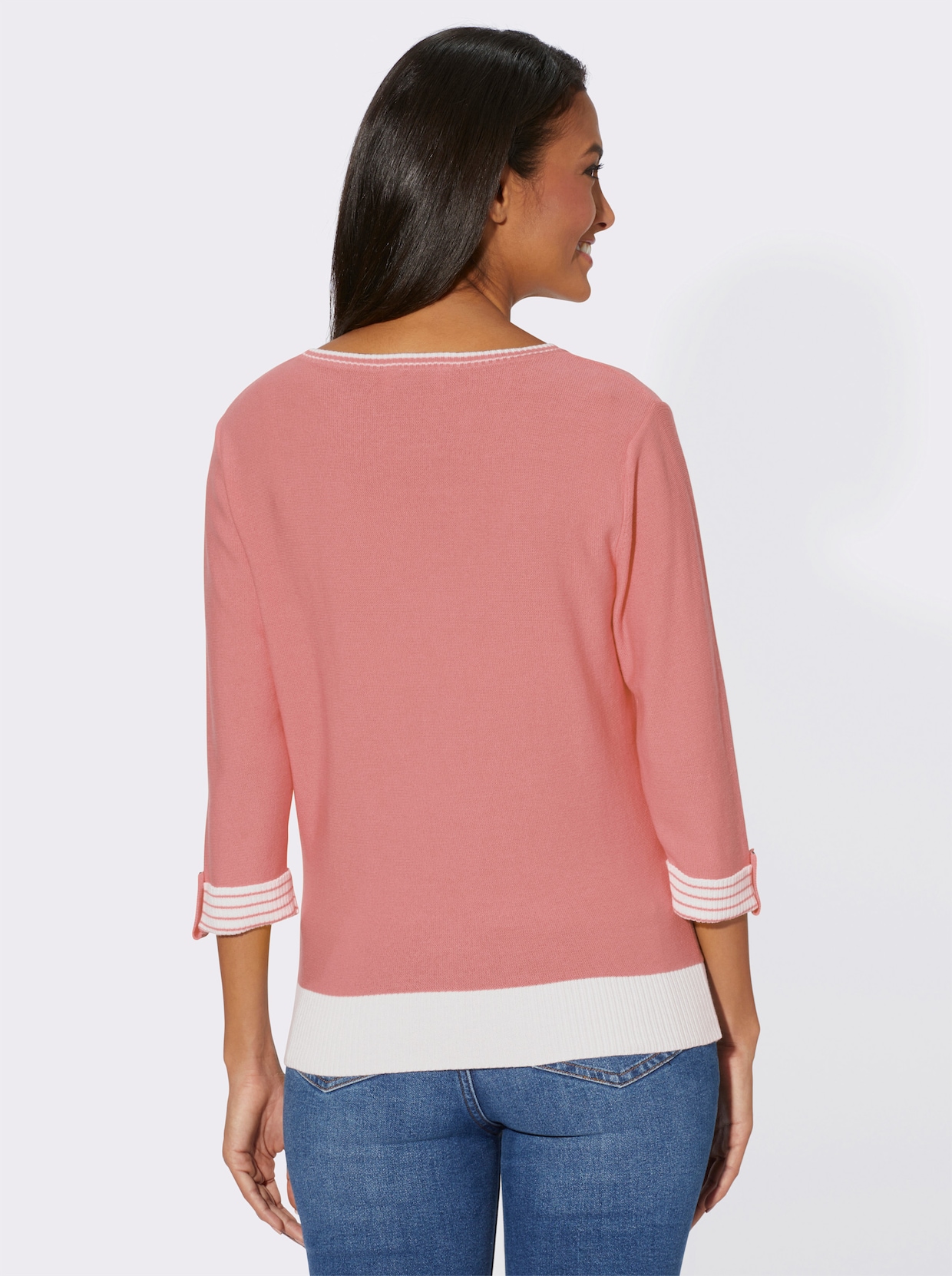 Pullover met 3/4-mouwen - rozenkwarts
