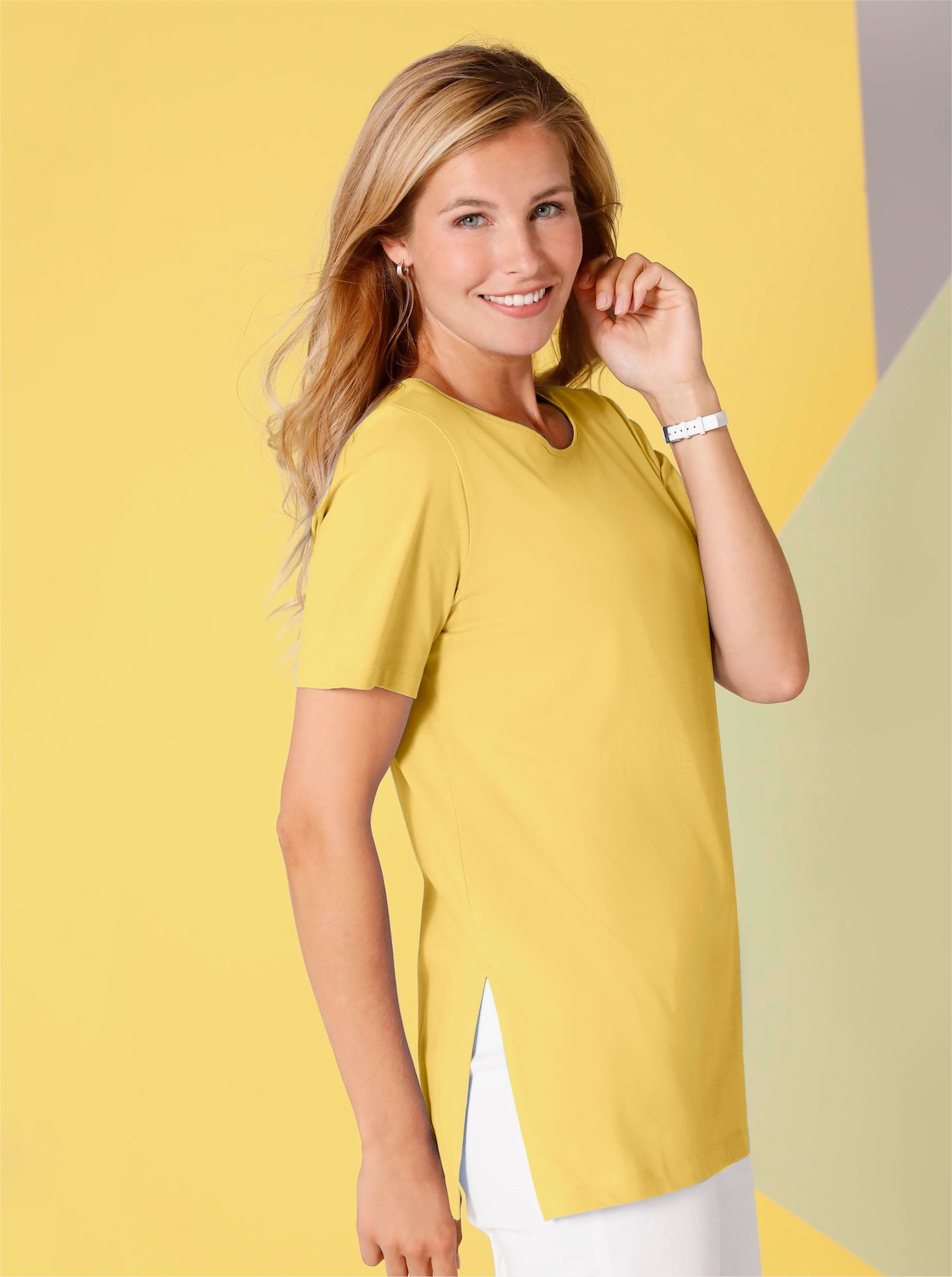 Longshirt - gelb