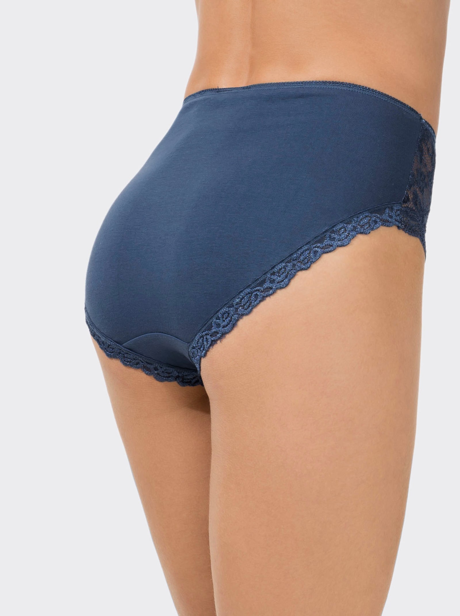 wäschepur Taillenslip mit Spitzenbordüre - farbig-sortiert