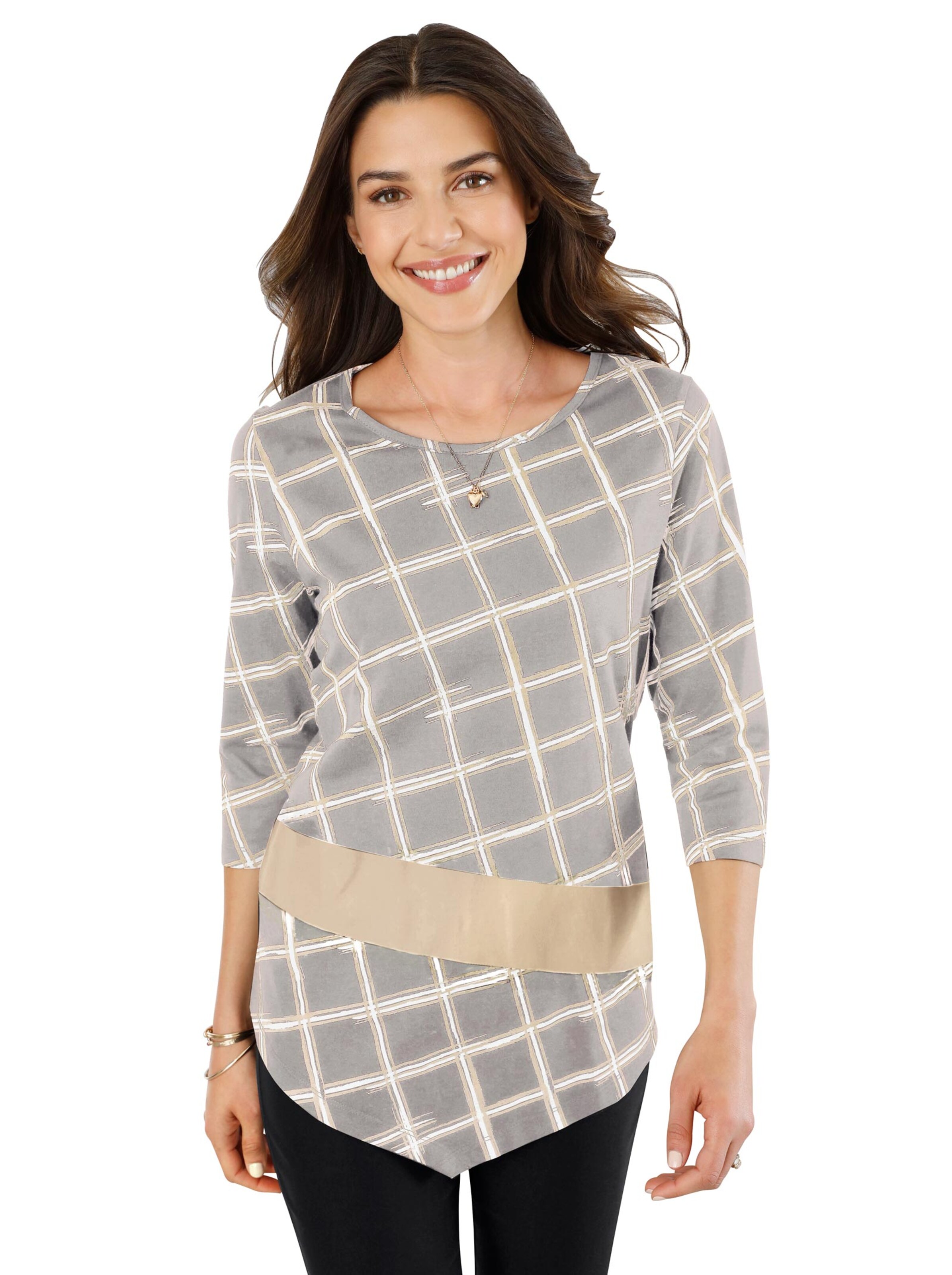 Shirt - grau-gemustert