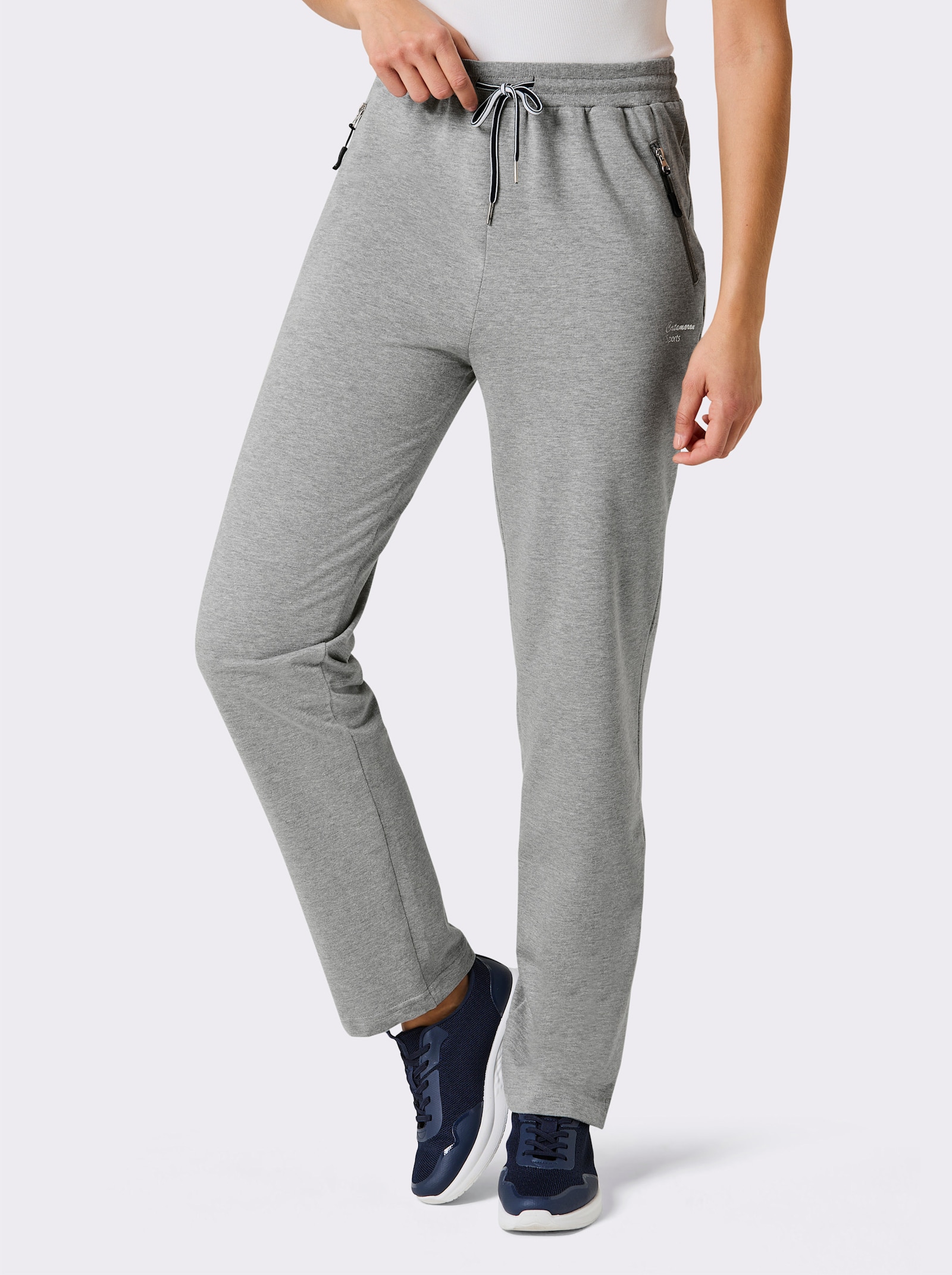 Catamaran Sports Freizeithose mit weitenregulierbarem Rundum-Dehnbund - grau-meliert