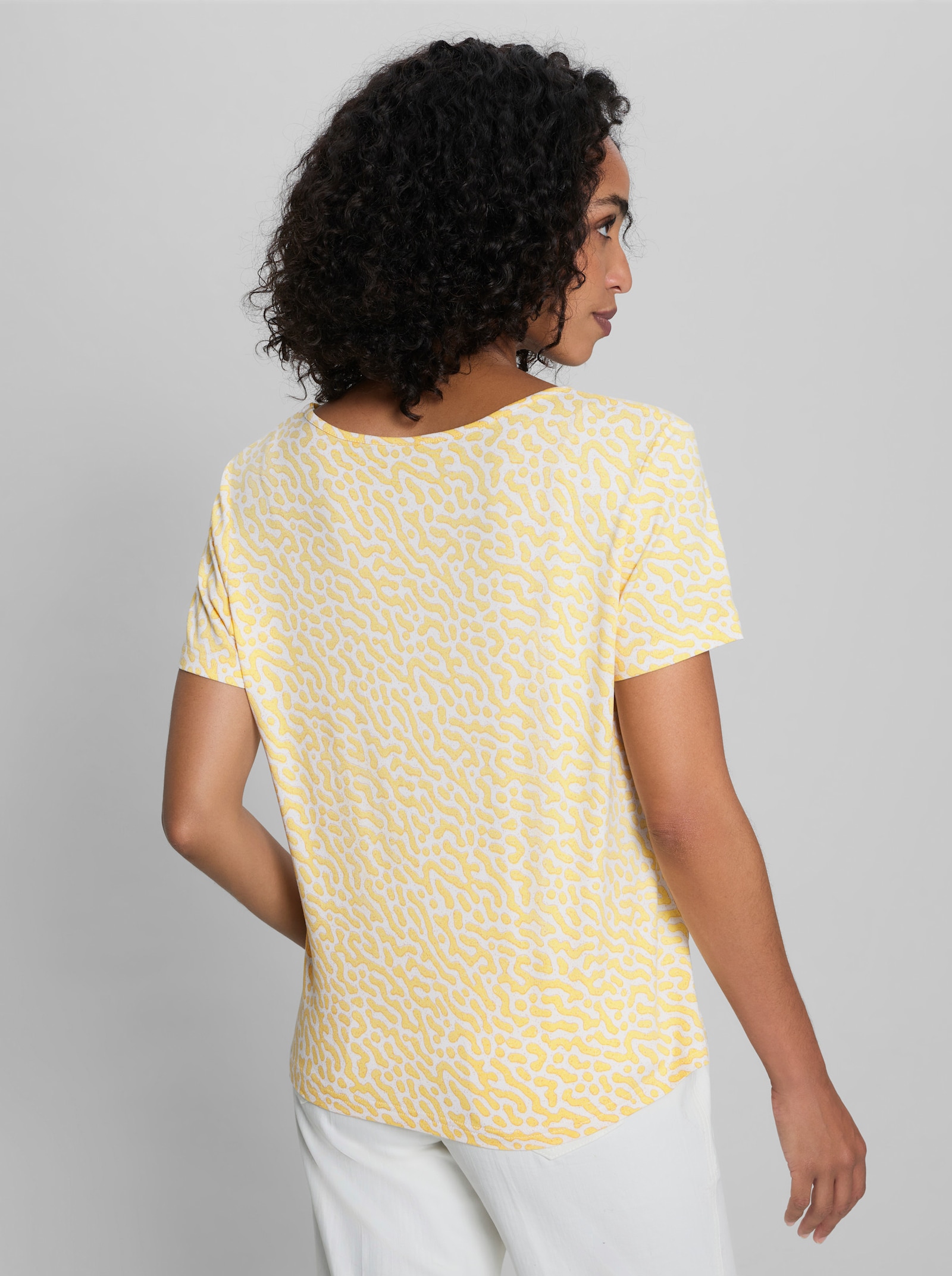 heine Shirt mit Druck-Dessin - zitrone-ecru-bedruckt
