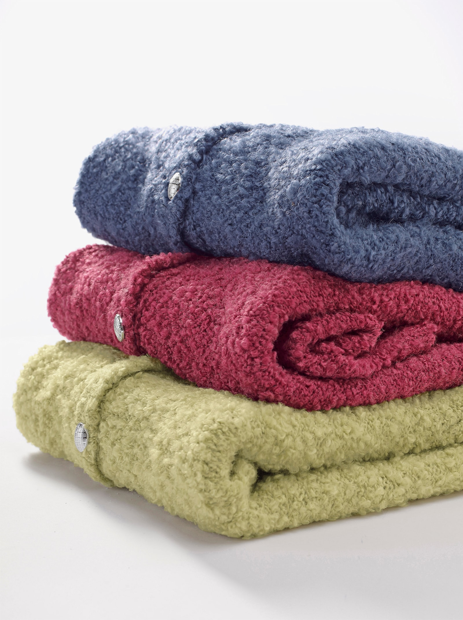 heine Strickjacke mit Schmuckknöpfen - rauchblau-meliert