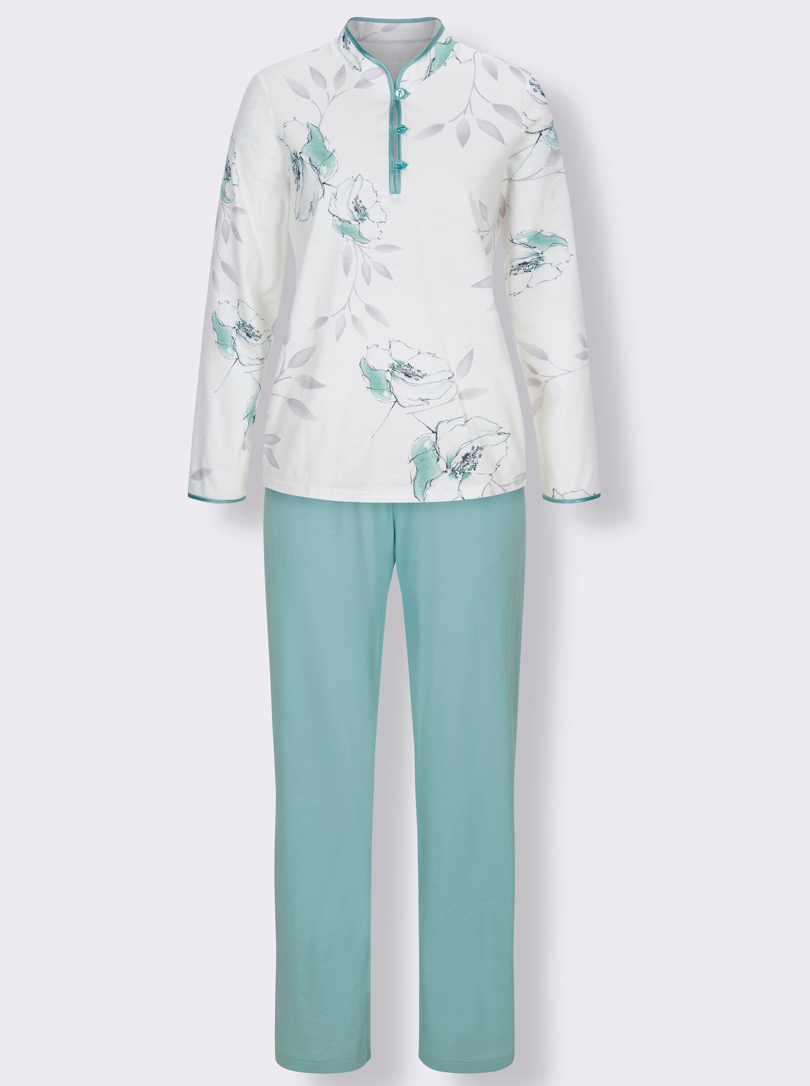 wäschepur Schlafanzug - ecru-mint