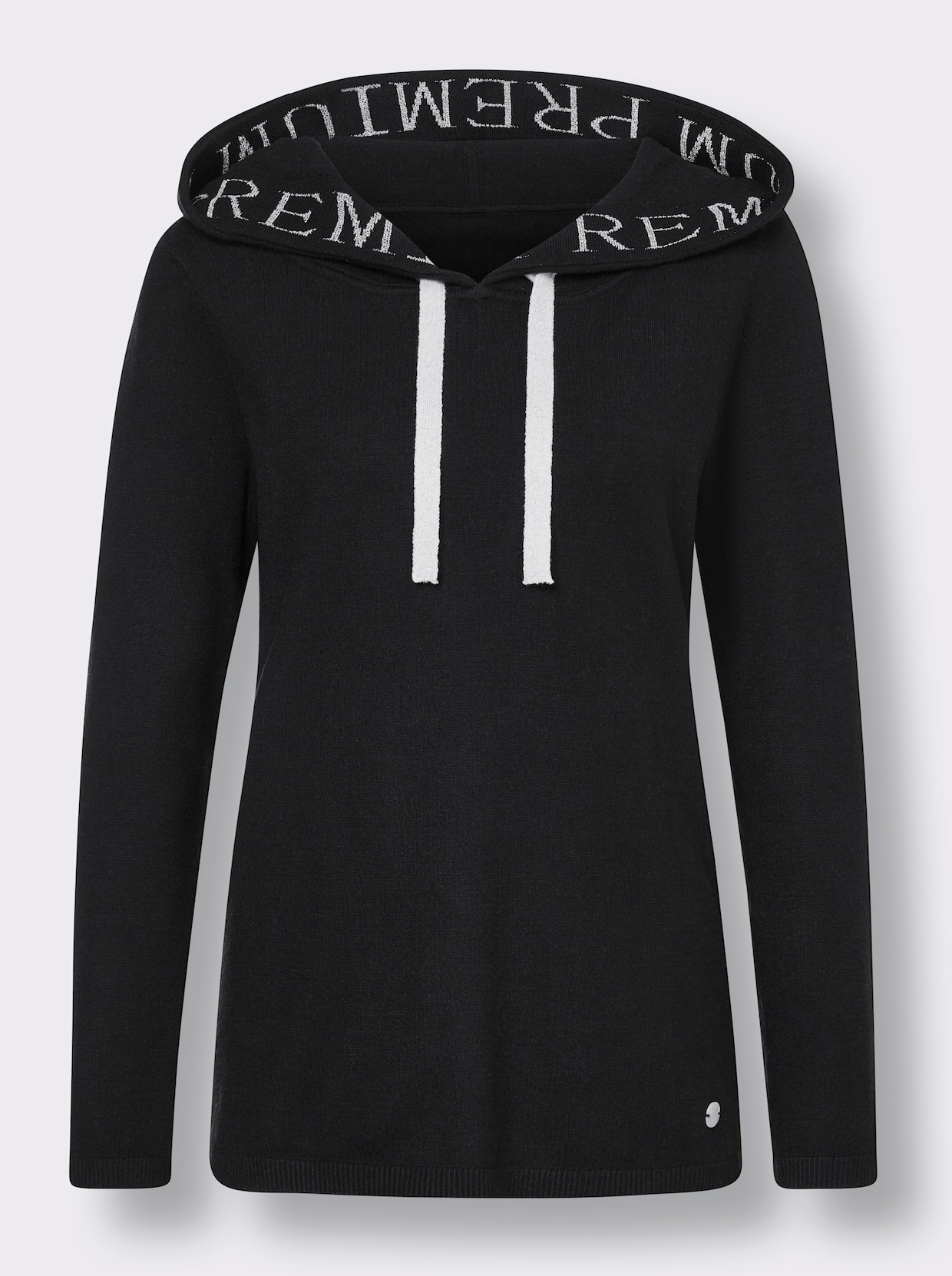 CREATION L PREMIUM Pull en modal et coton - noir