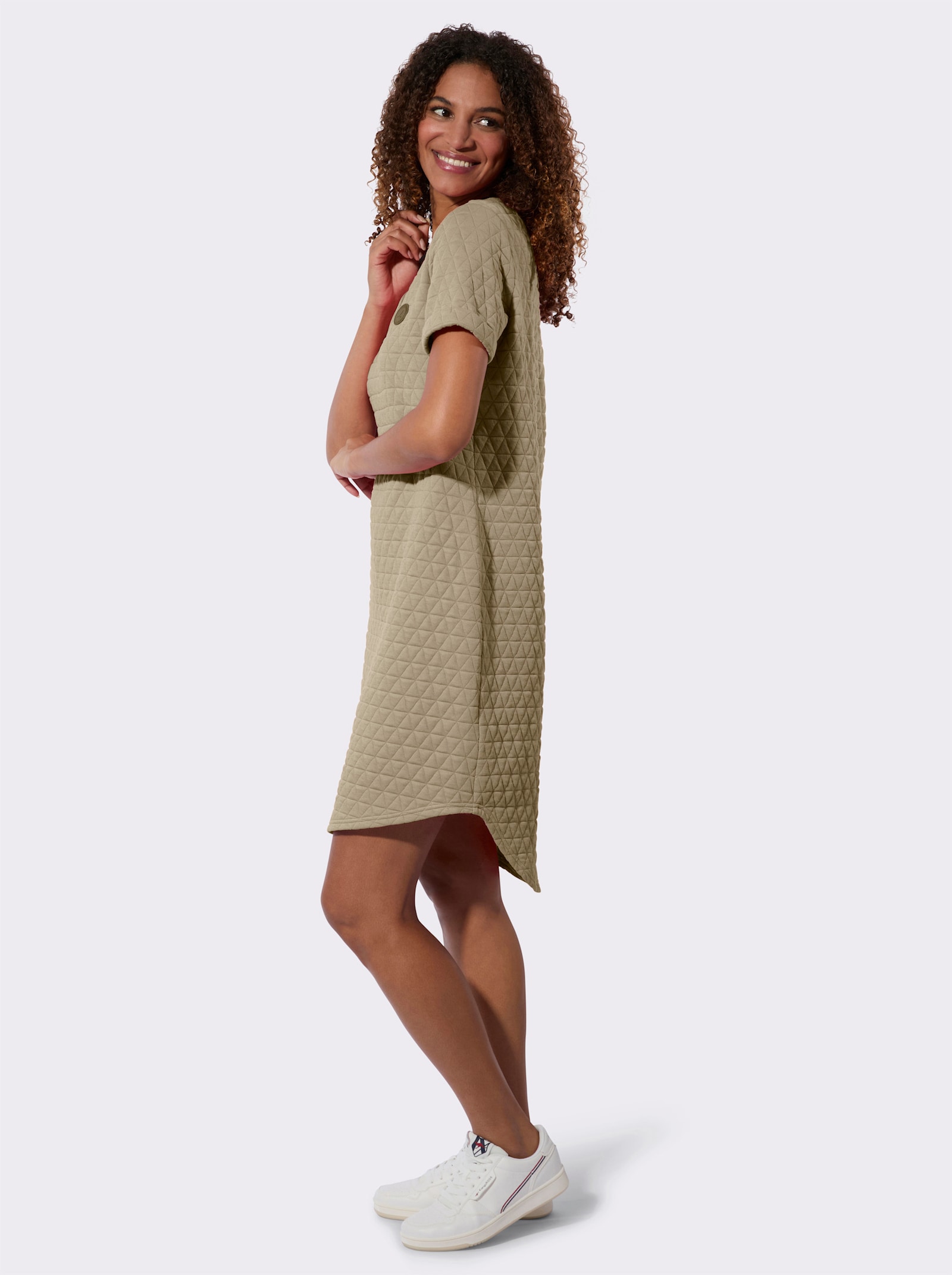 Sommerkleid im Jacquard-Muster - schlamm