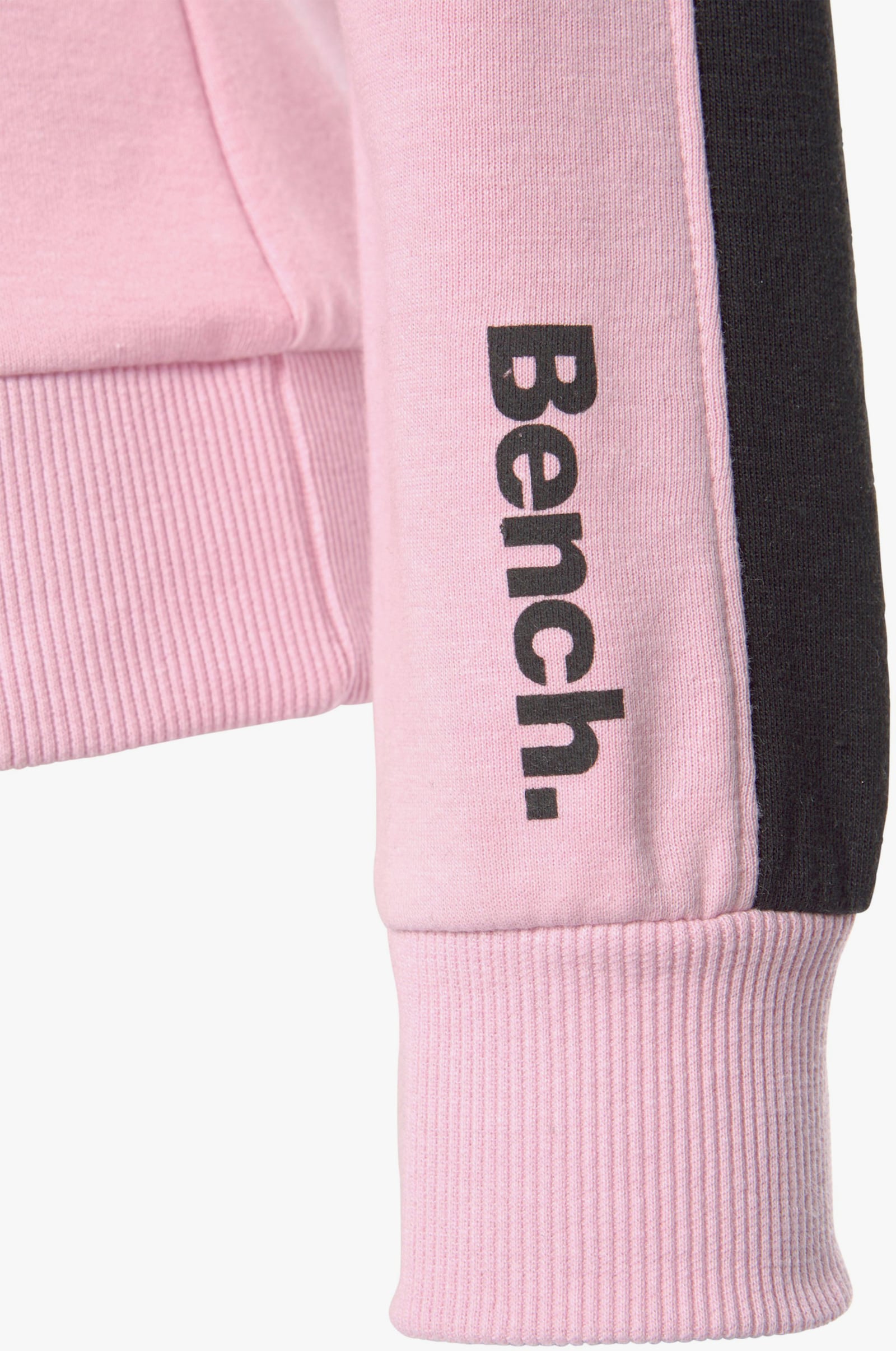 Bench. Loungewear Kapuzensweatshirt - rosa-schwarz