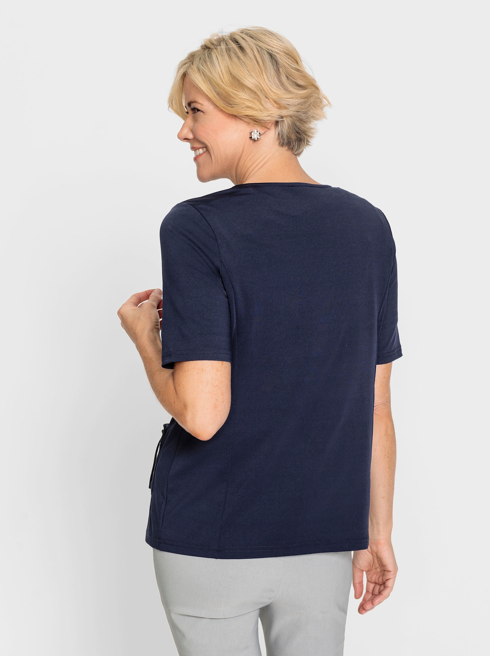 Shirtjacke in Jersey-Qualität - marine