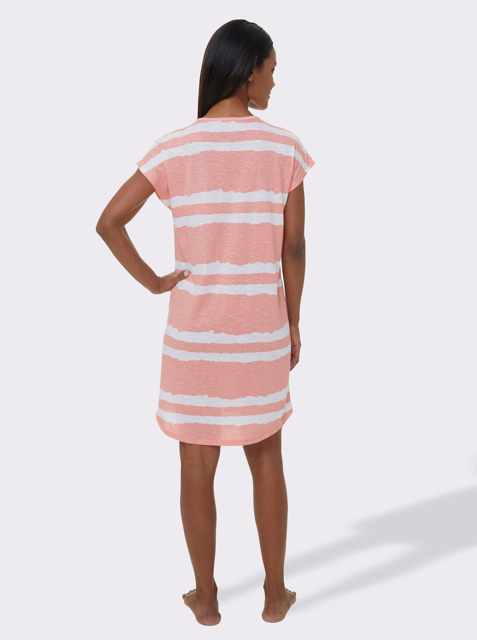 wäschepur Nočné košele, textúrovaný efekt - bledomodrá + marhuľová