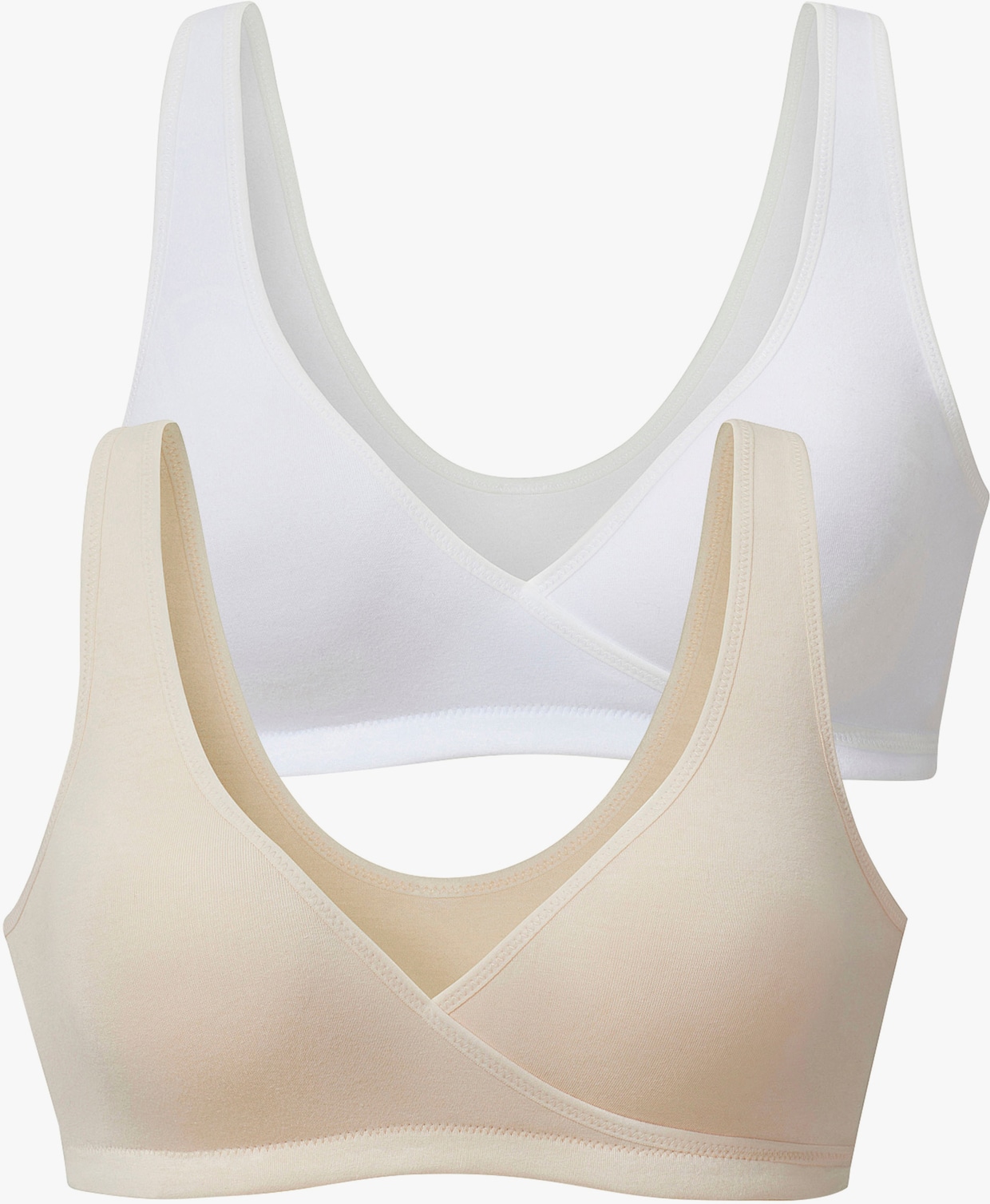 petite fleur Soutien-gorge doux - poudre + blanc