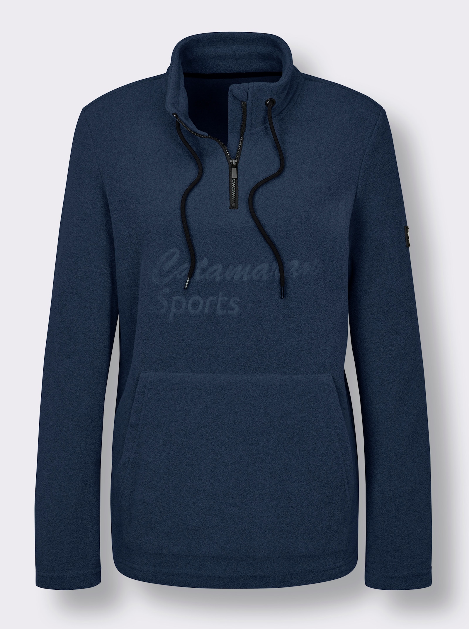 Catamaran Sports Fleecepullover mit weitenregulierbarem Stehkragen - dunkelblau