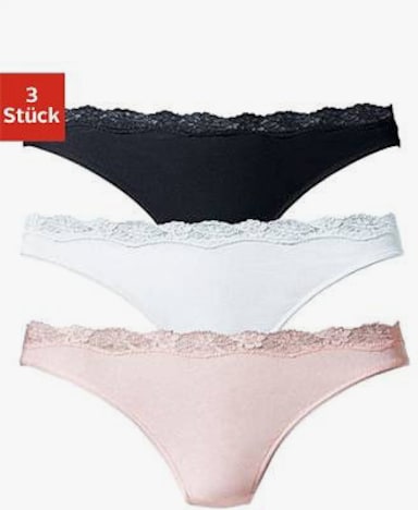 LASCANA String - rose, blanc, noir