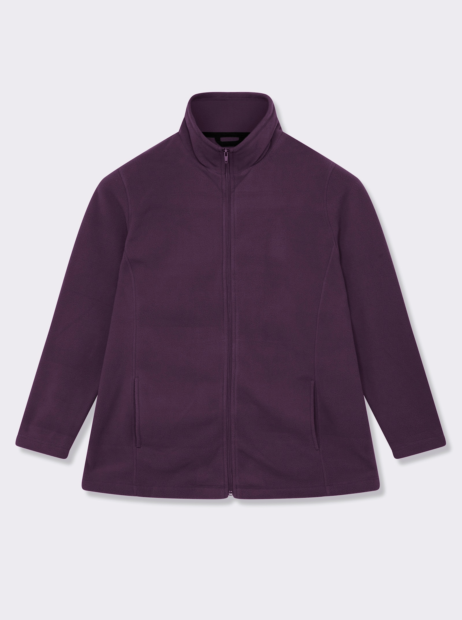 Fleecejacke mit zwei Taschen - traube