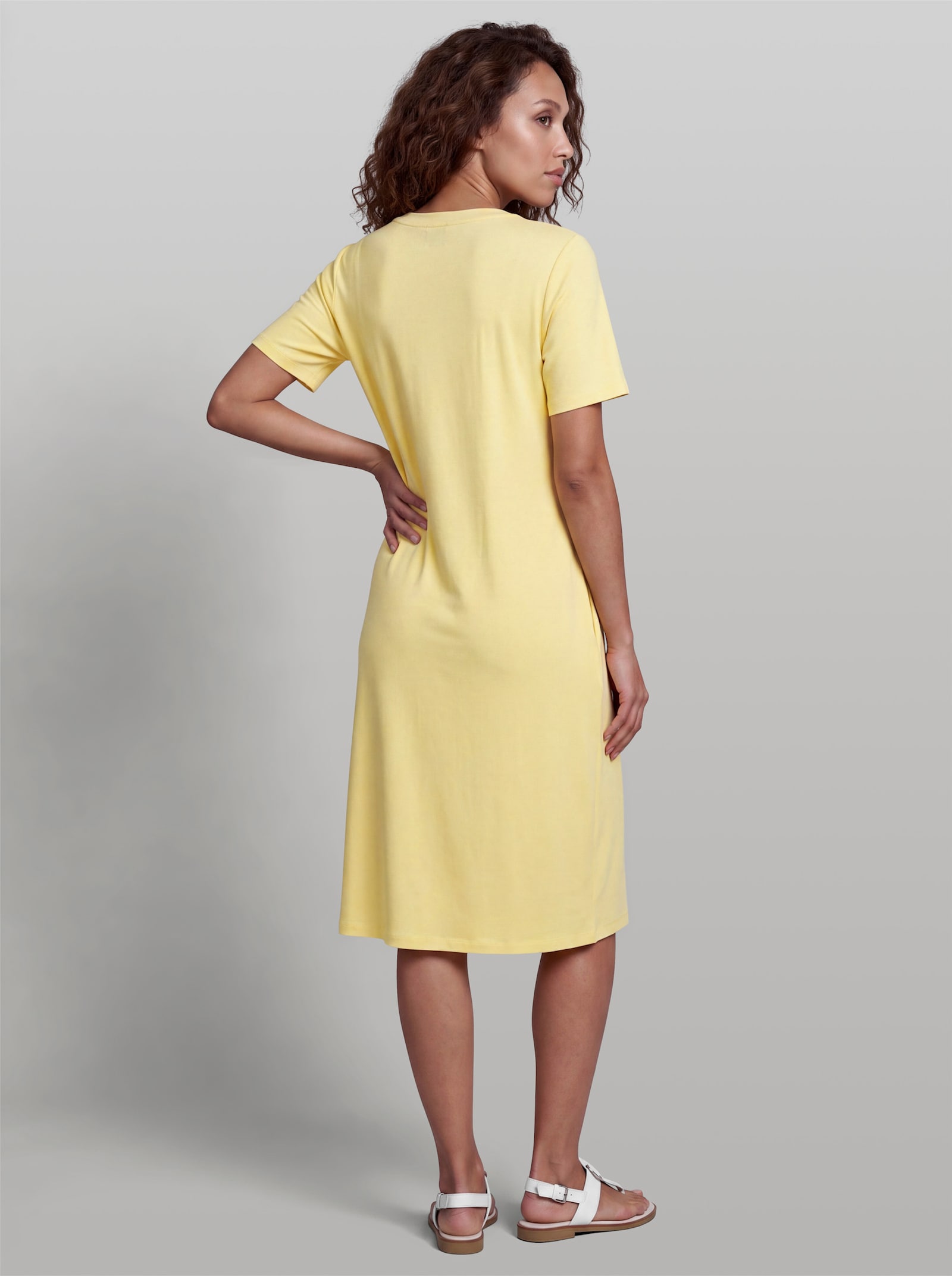 heine Shirtkleid mit Falte - zitrone