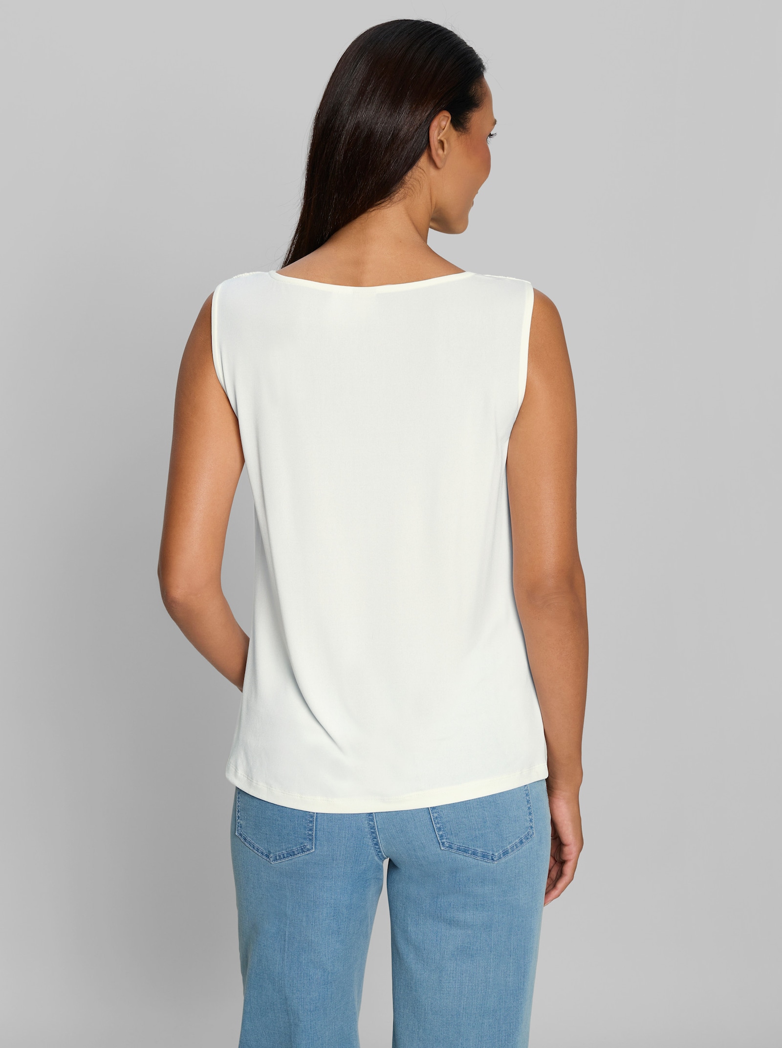 heine Shirt mit Raffung - ecru