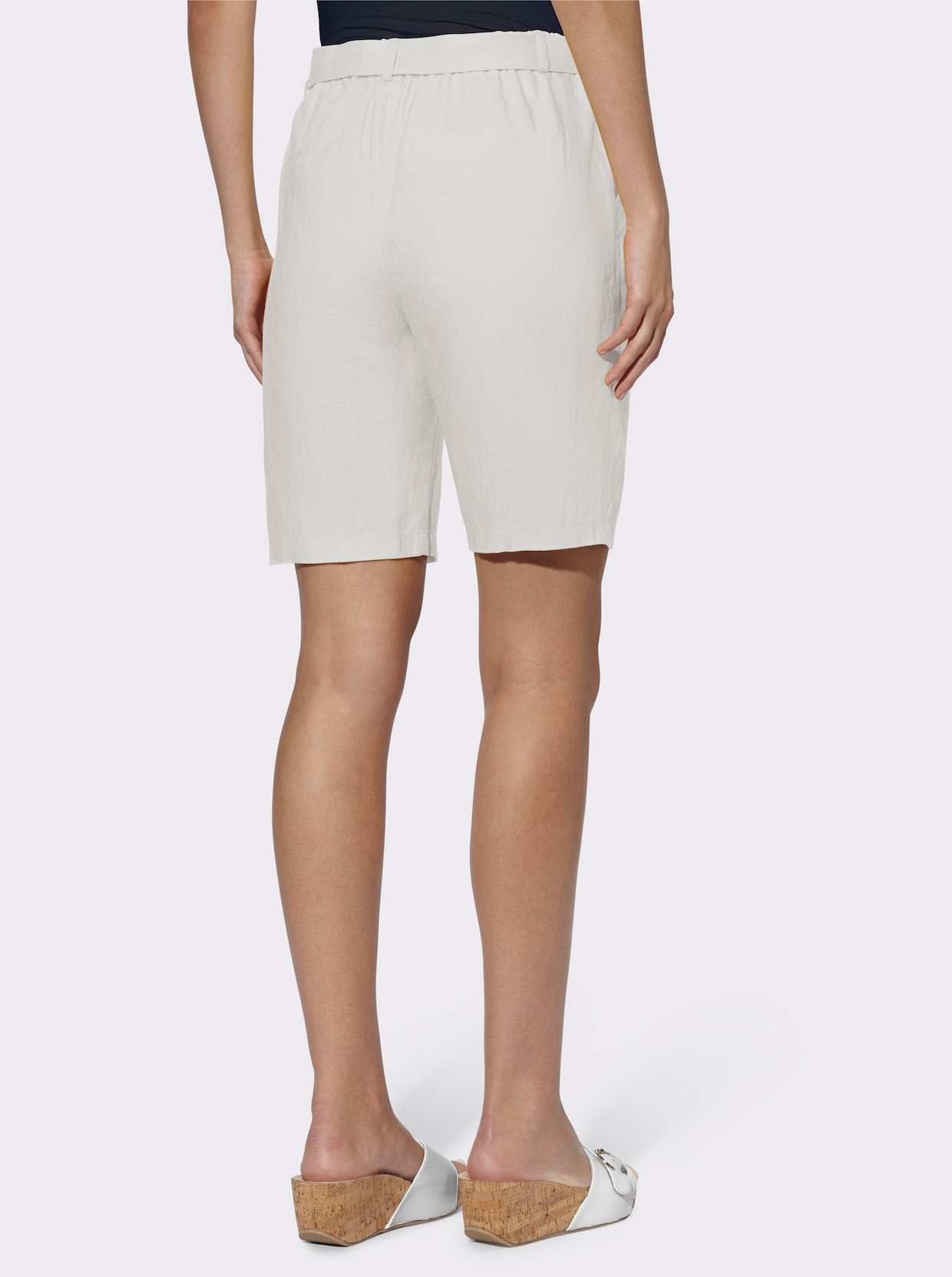 heine Short en lin - blanc