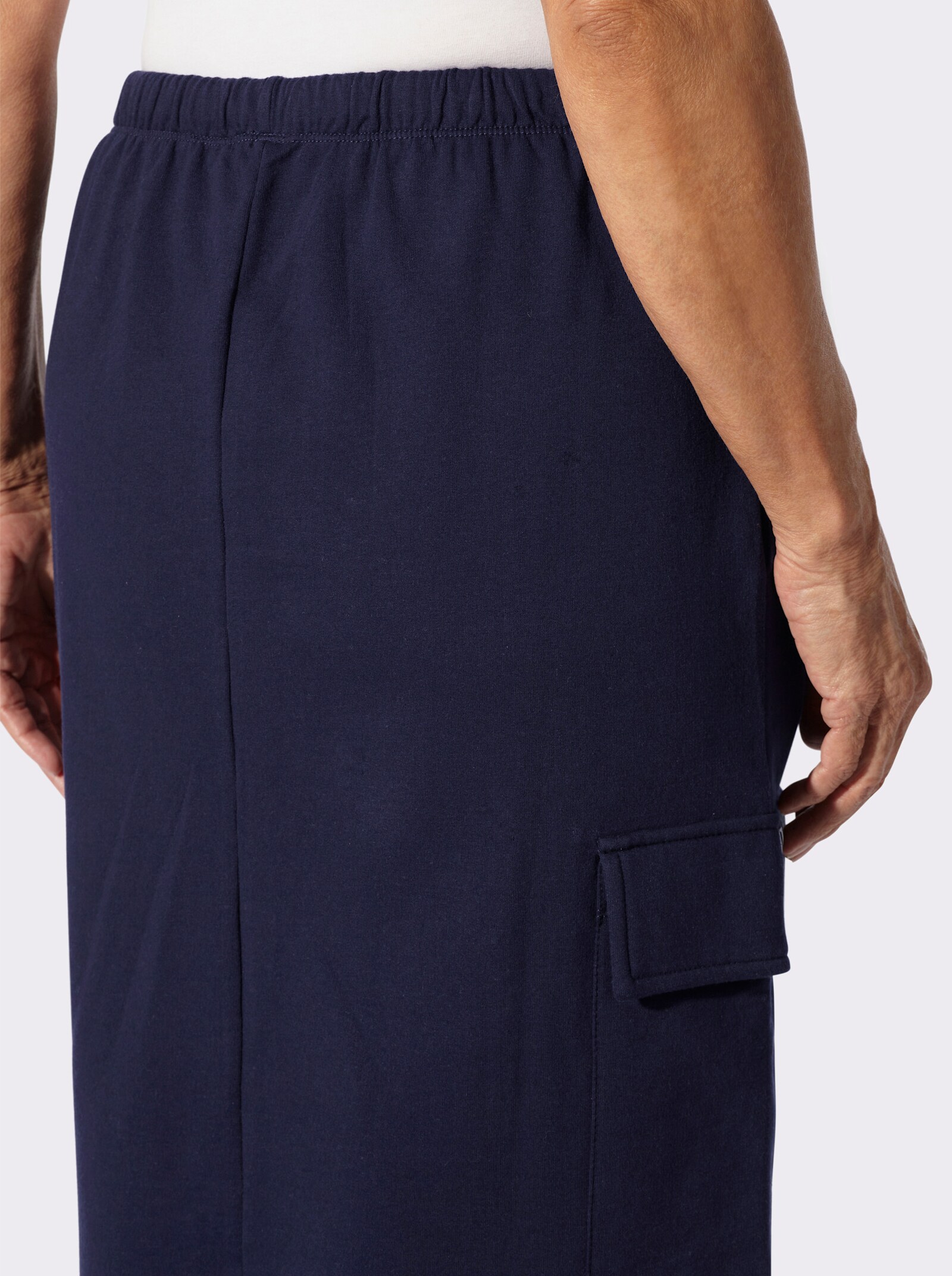Sweatrock mit aufgesetzten Pattentaschen - marine