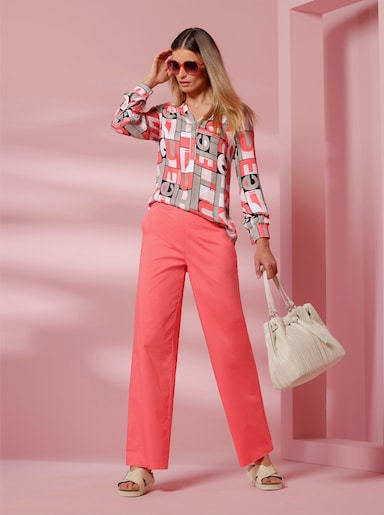 heine Druckbluse - sesam-koralle-bedruckt
