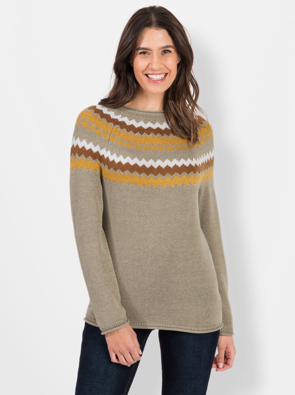 Norwegerpullover - schlamm-gemustert