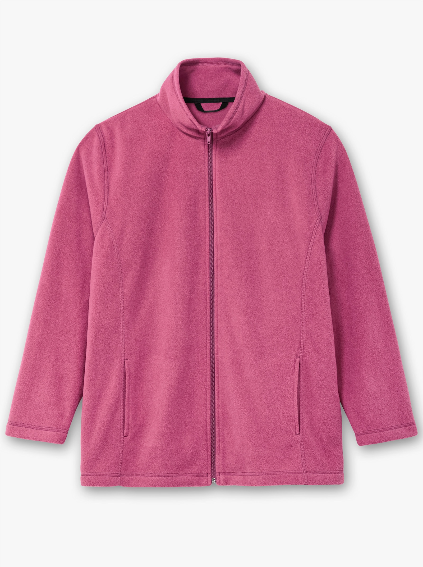 Fleecejacke mit zwei Taschen - fuchsia