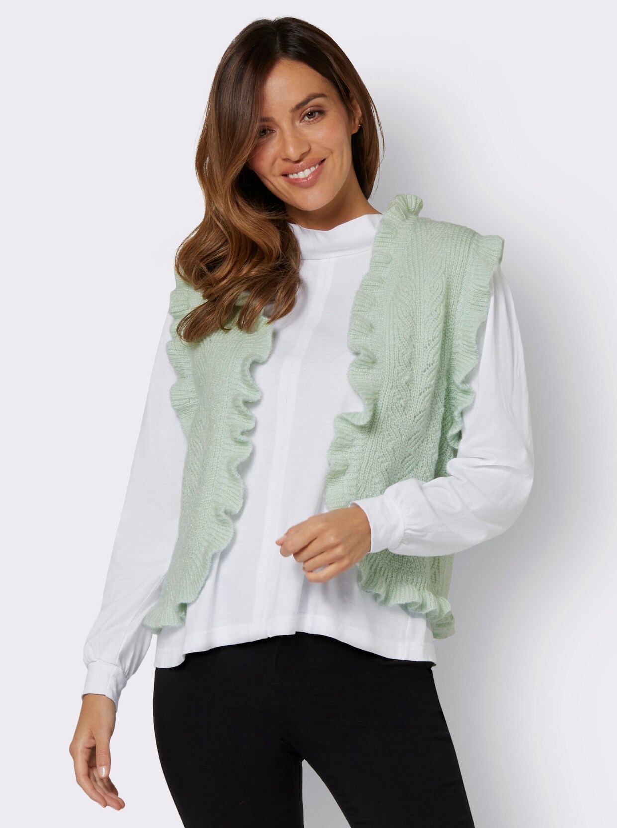 Tricot bolero - zacht mint