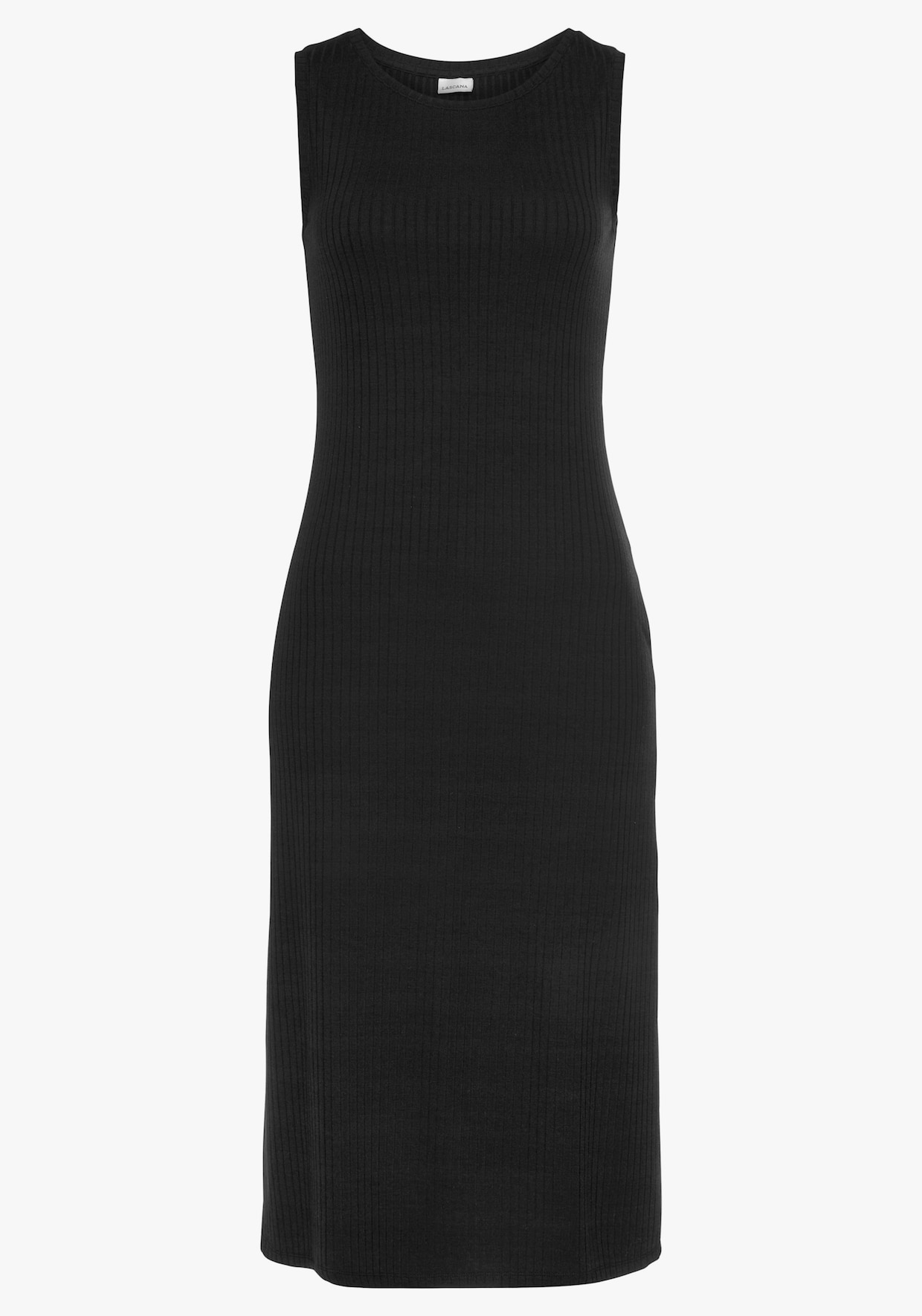 LASCANA Robe mi-longue - noir