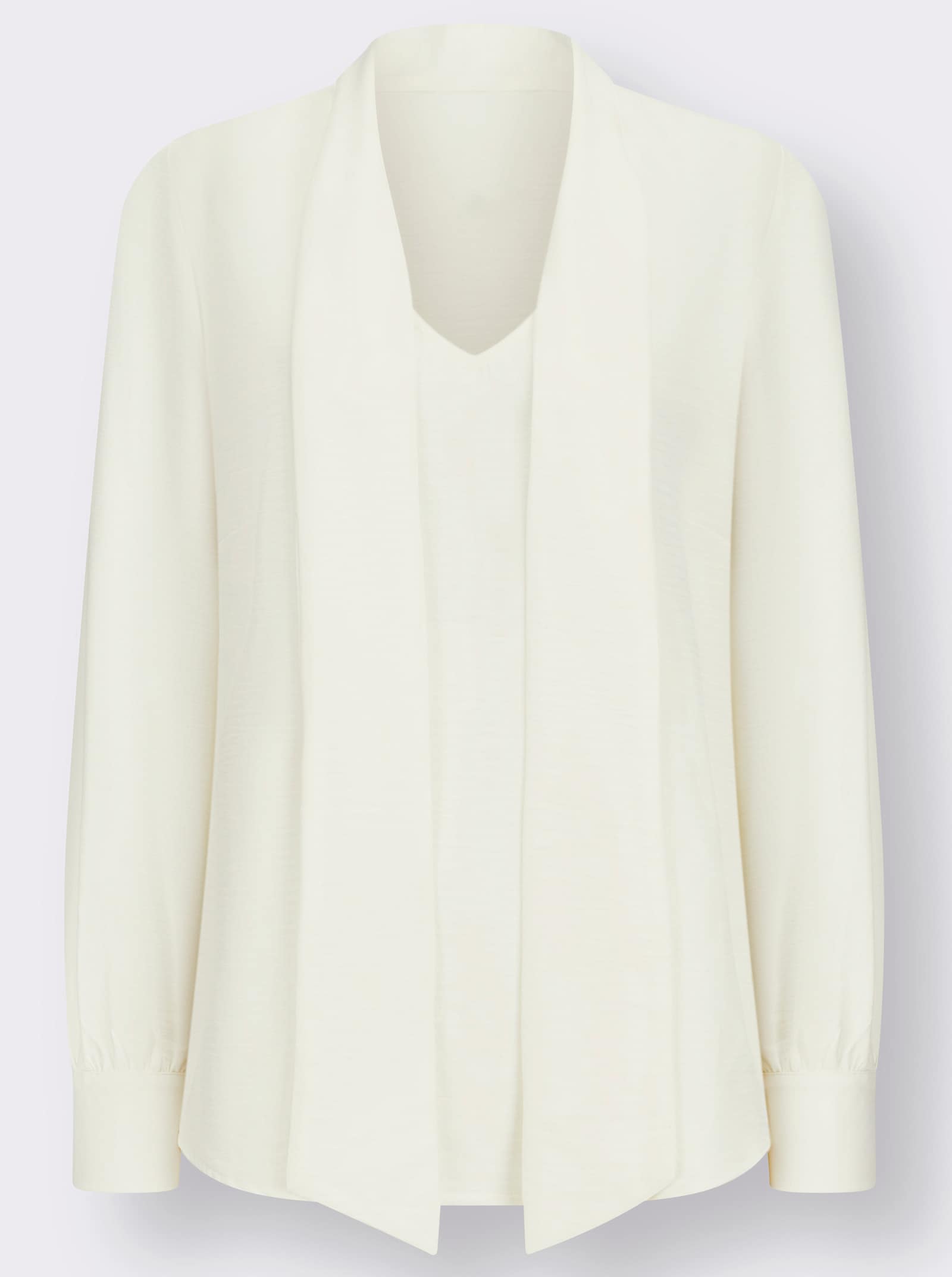 Schluppenbluse in Crêpe-Qualität - ecru